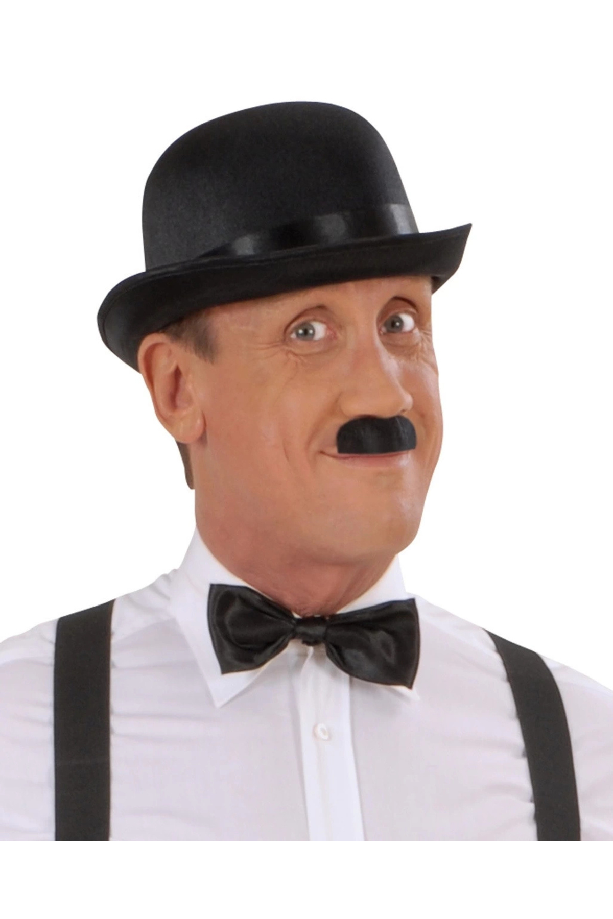 BYDNZ SHOP Charlie Chaplin Stil Yetişkin Şapkası – Siyah Melon Parti Şapkası