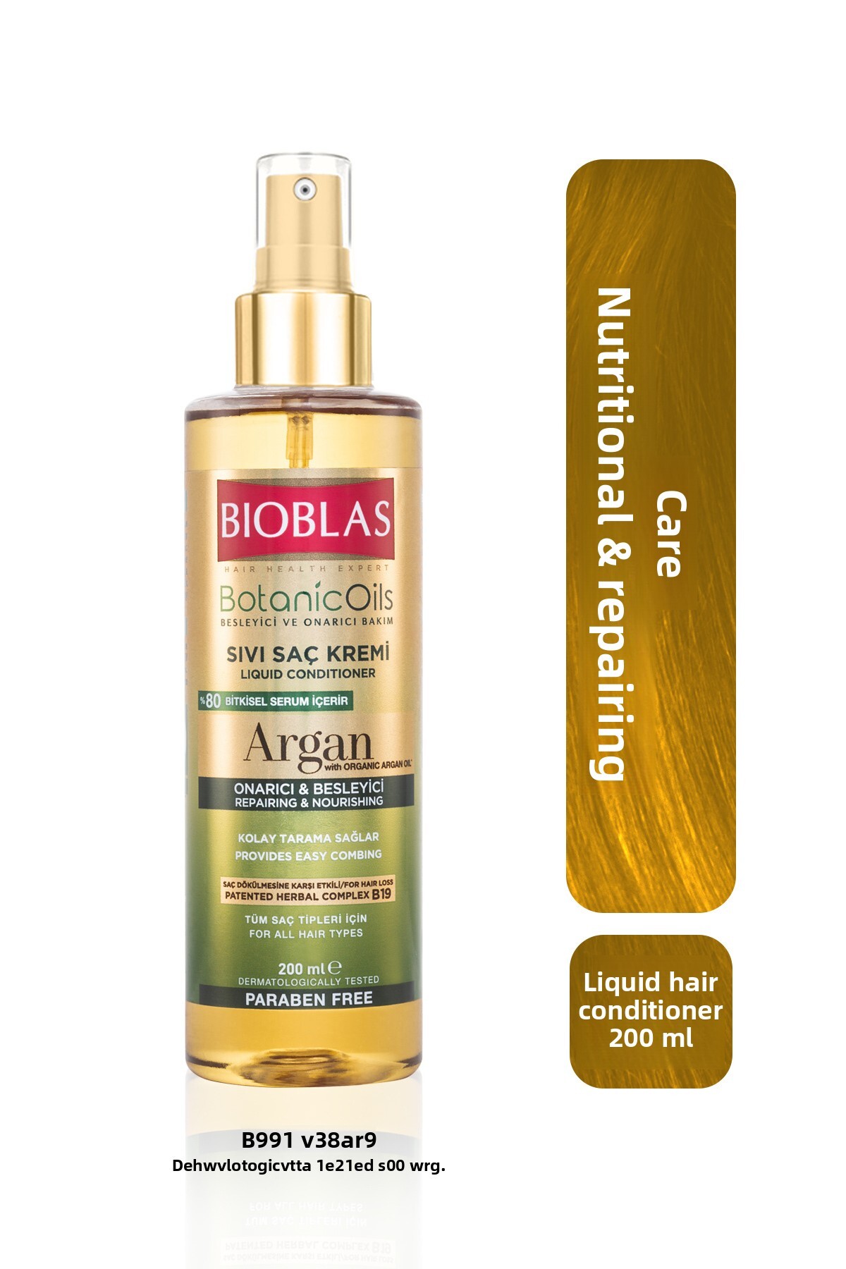 Bioblas Botanic Oils Tekutý kondicionér s arganovým olejem 200 ml Repair Care...