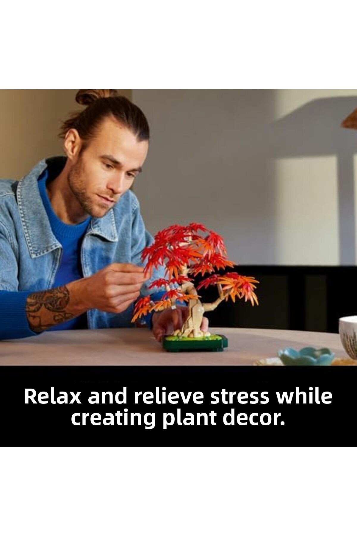 بونسای درخت افرا قرمز ۱۰۳۴۸ - کیت ساختمانی تزئینی برای بزرگسالان، هدیه برای دوستداران گیاهان