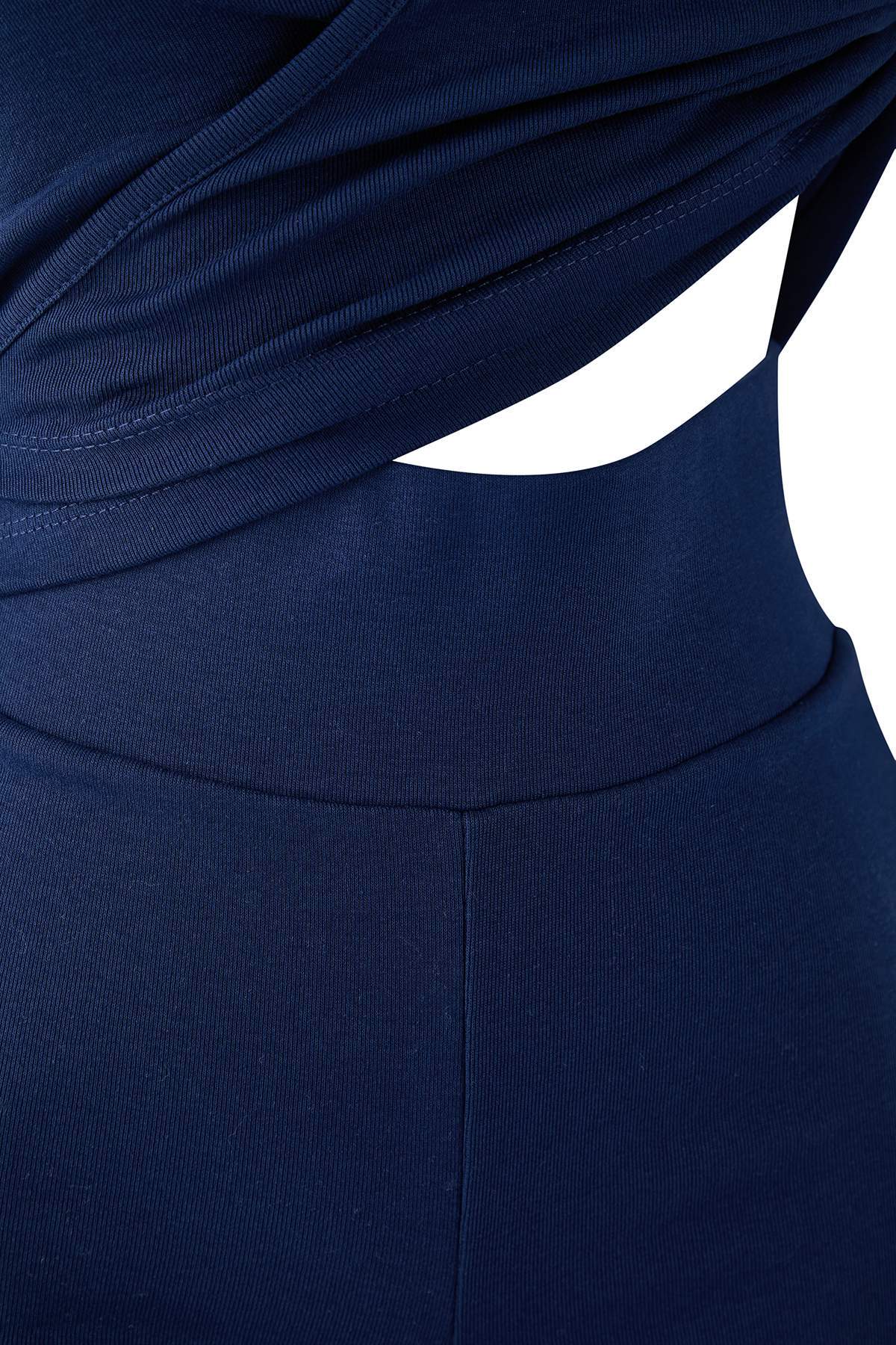 Trendyolmilla  Lacivert Kruvaze Kapama Vucüda Oturan Uzun Kollu Esnek Örme Alt-Üst Takım TWOAW26AU00029 - Görsel 6