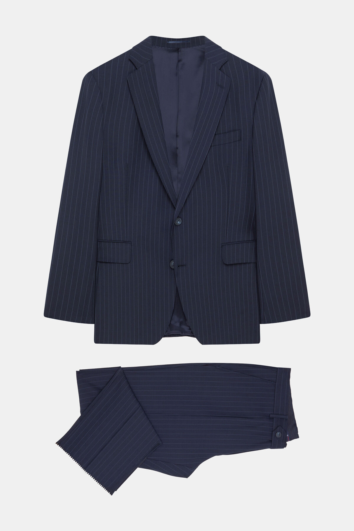 W Collection LACİVERT ÇİZGİLİ REGULAR FIT TAKIM ELBİSE