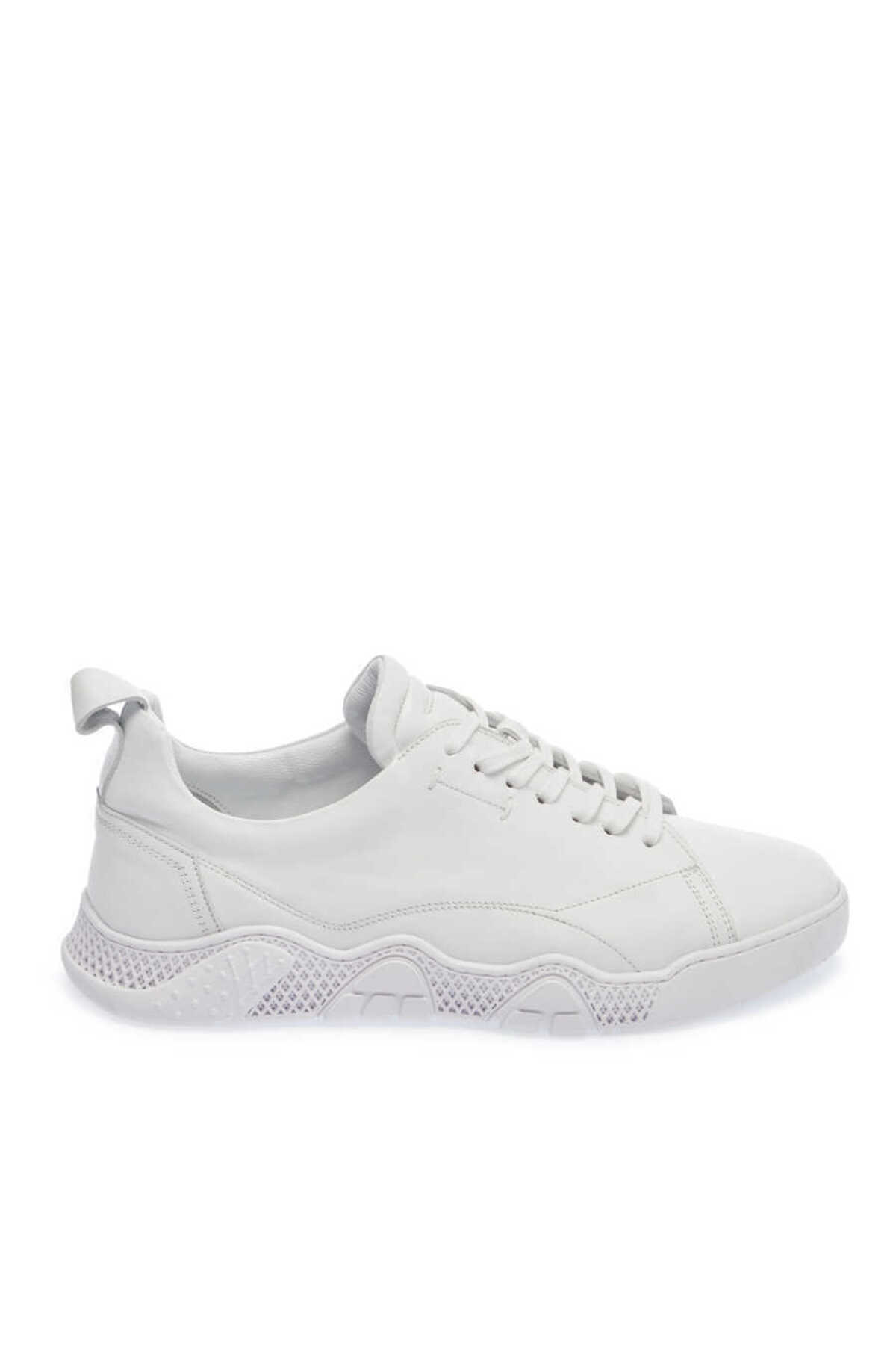 Tergan Beyaz Hakiki Deri Erkek Sneaker - E24I1AY56664-A26 - Fiyatı