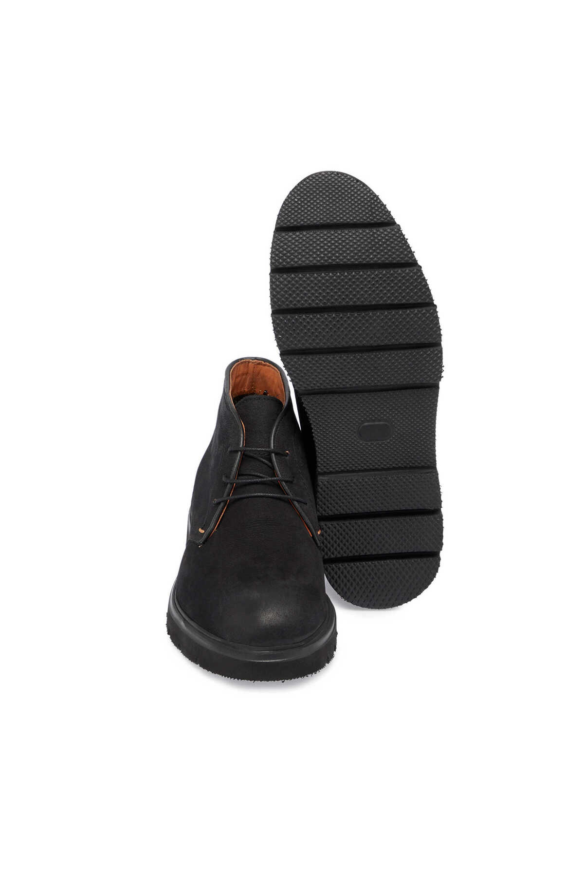 Tergan  Siyah Hakiki Nubuk Deri Erkek Casual Bot - E24K1BT57014-A64 - Görsel 4