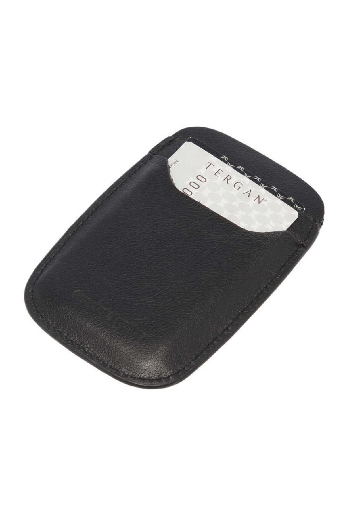 Tergan Siyah Hakiki Deri Unisex Kredi Kartlık - S1KK00001662-A85 görsel 2