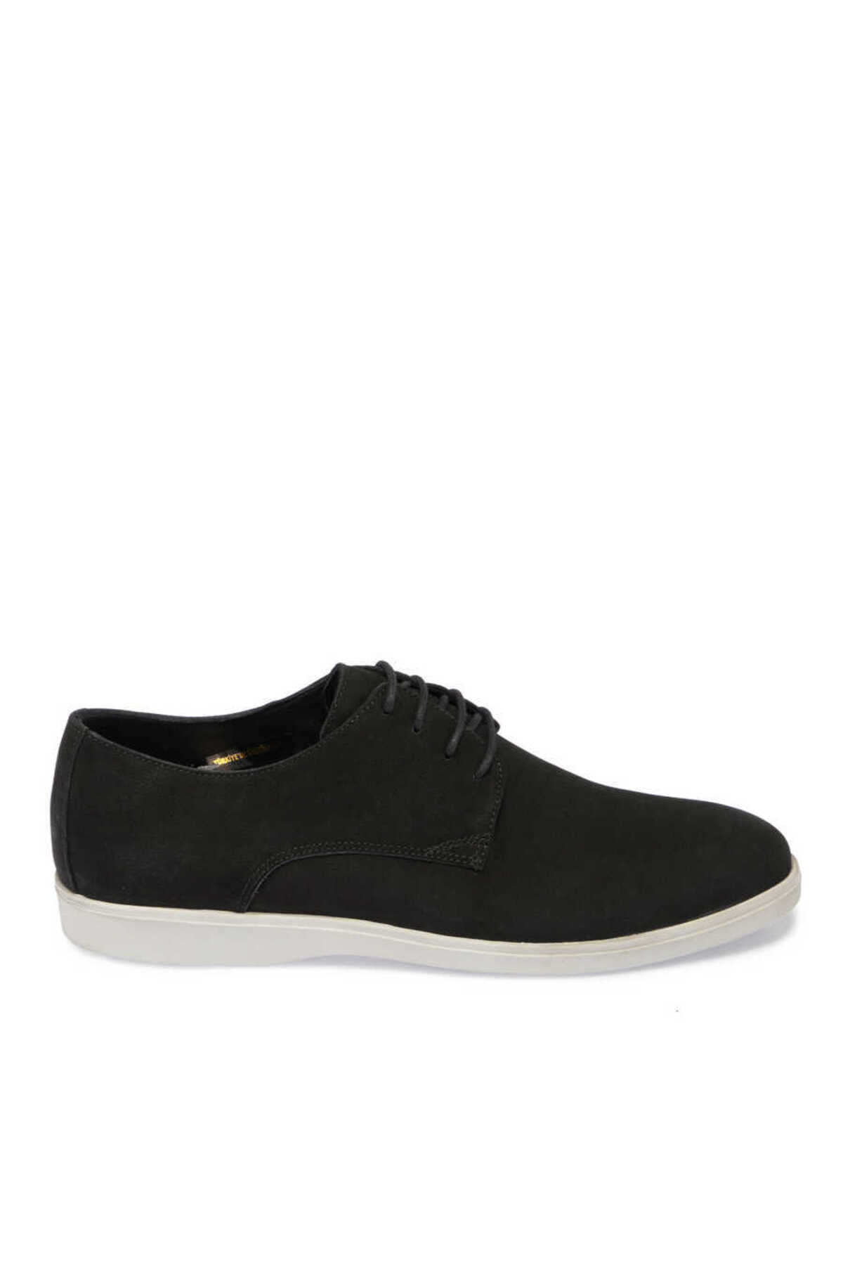 Black Genuine Nubuck Leather Men's Casual Shoes-E24I1AY56768-A64