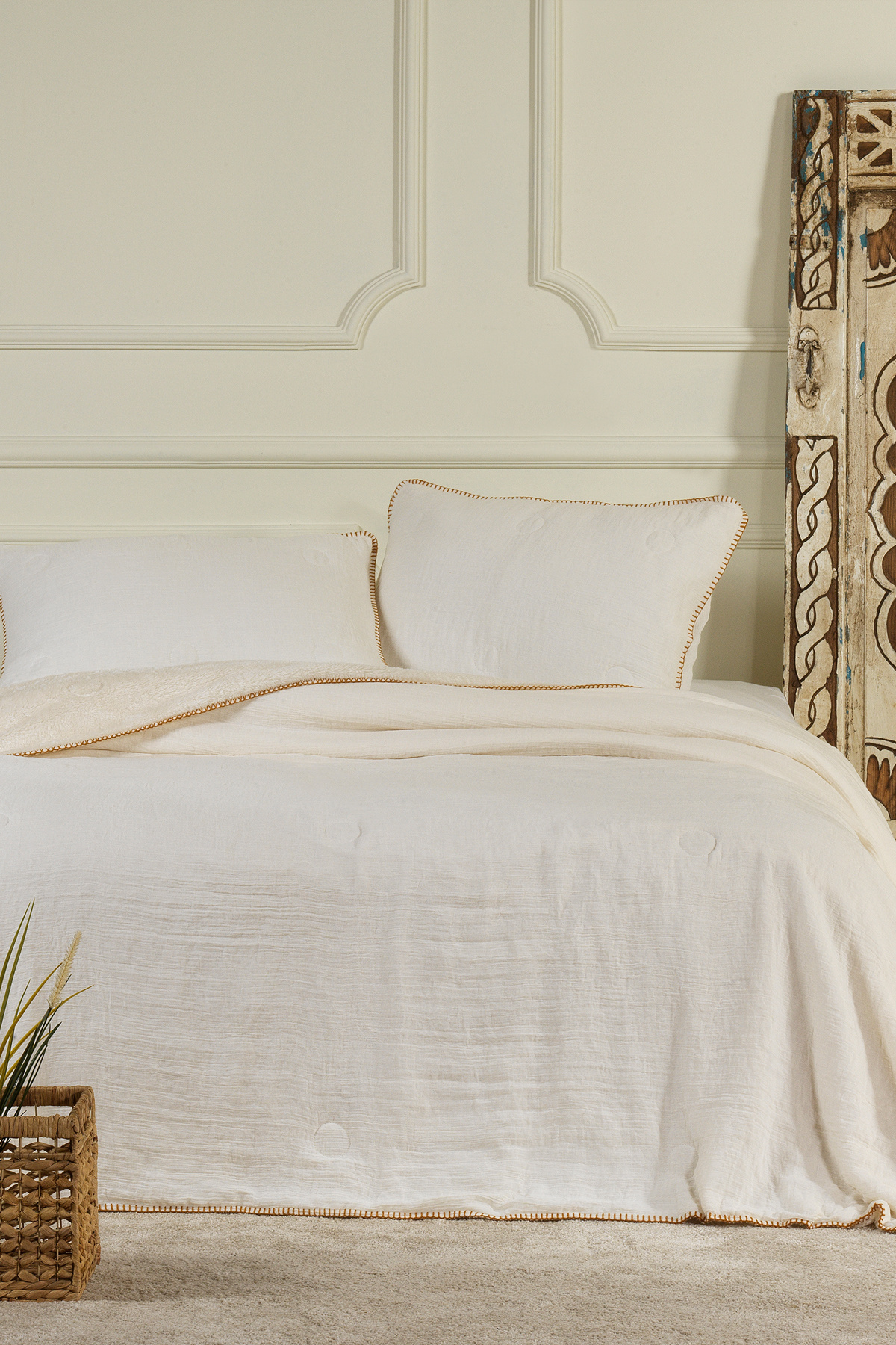 Elart Palermo Comfort Uyku Seti Çift Kişilik 3 Parça (220x240 cm) Krem