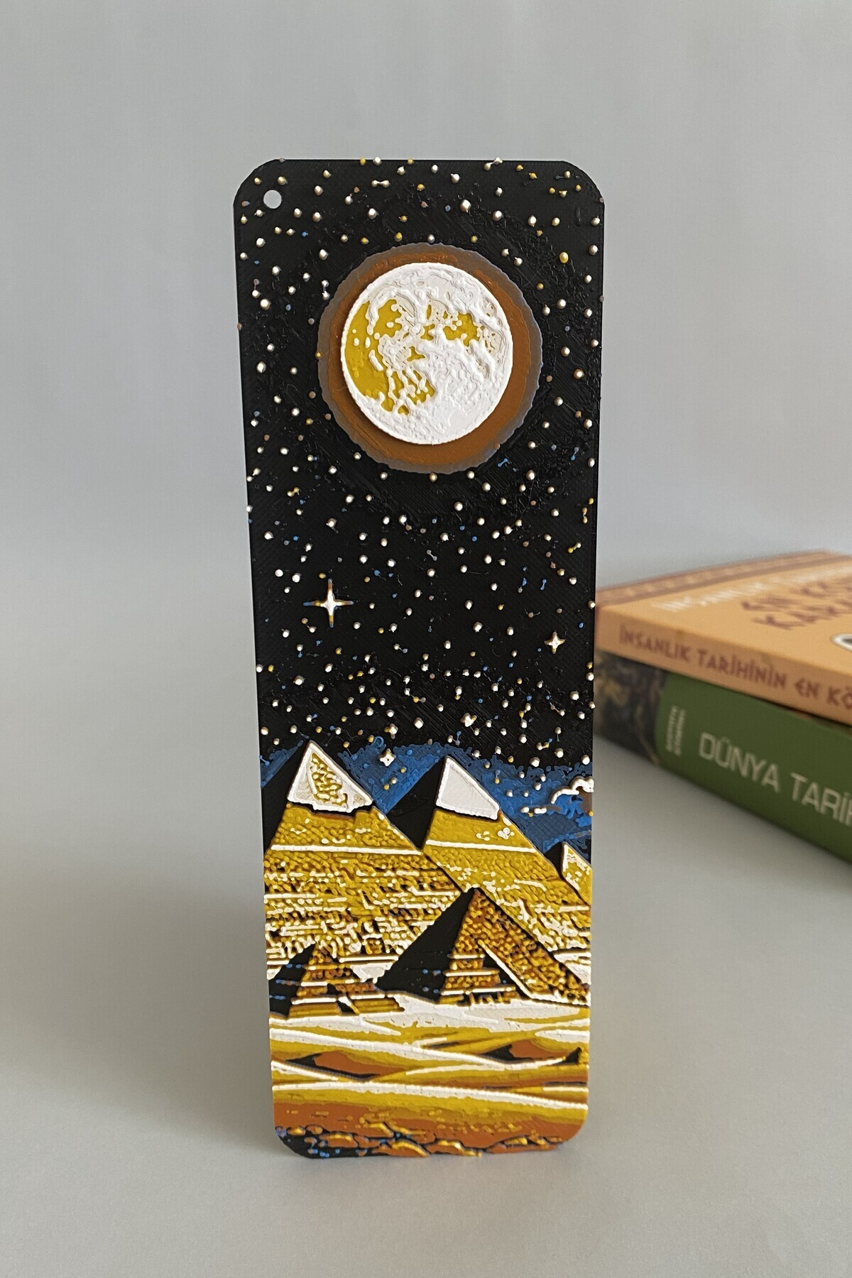 Good To Glow Mısır Piramitleri Yıldızlı Dolunay Gecesi Kitap Ayracı