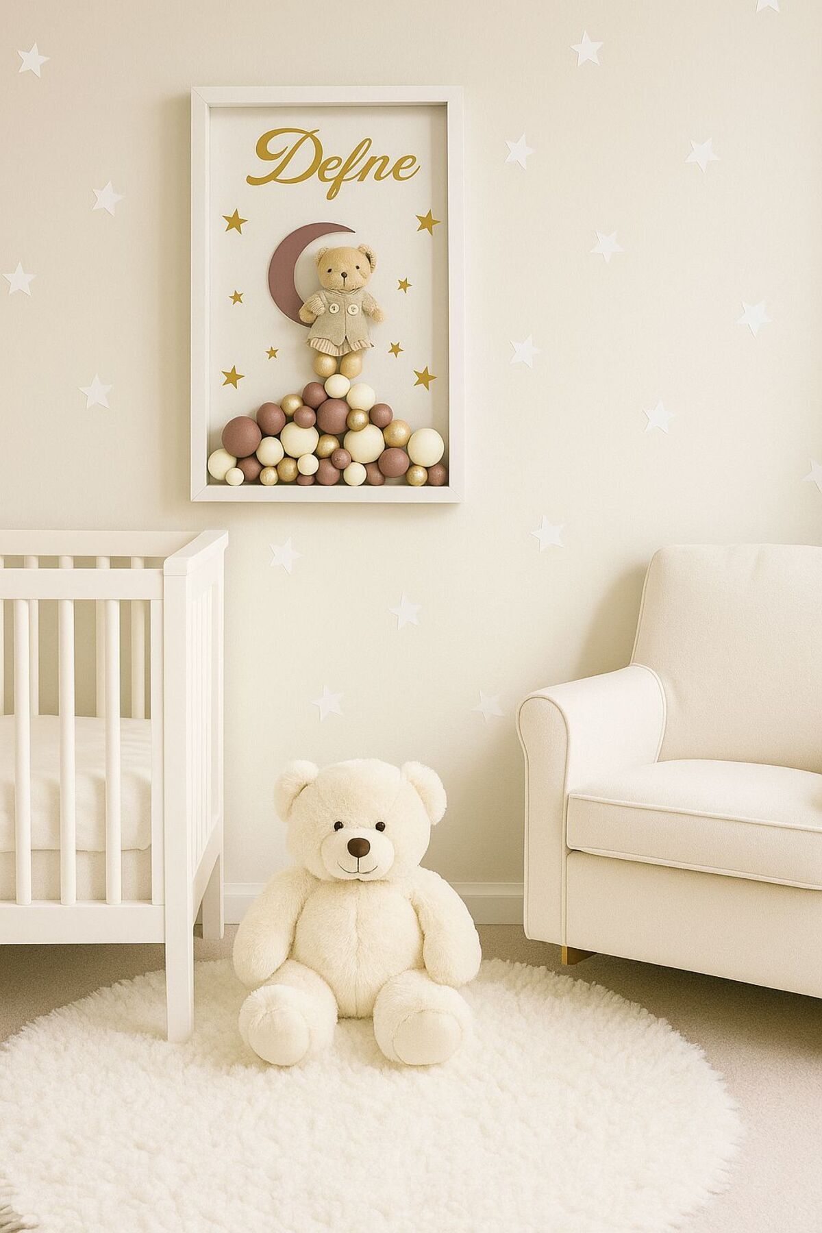 Bonika Çerçeveli Bubble Ayıcıklı Bebek Kapı Süsü - Hastane Kapı Süsü fotoğrafı 2 (önizleme)