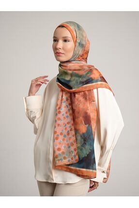 Ayshara Fırça Hâlesi Koleksiyonu Mercan Poyraz Çift Taraflı Şal