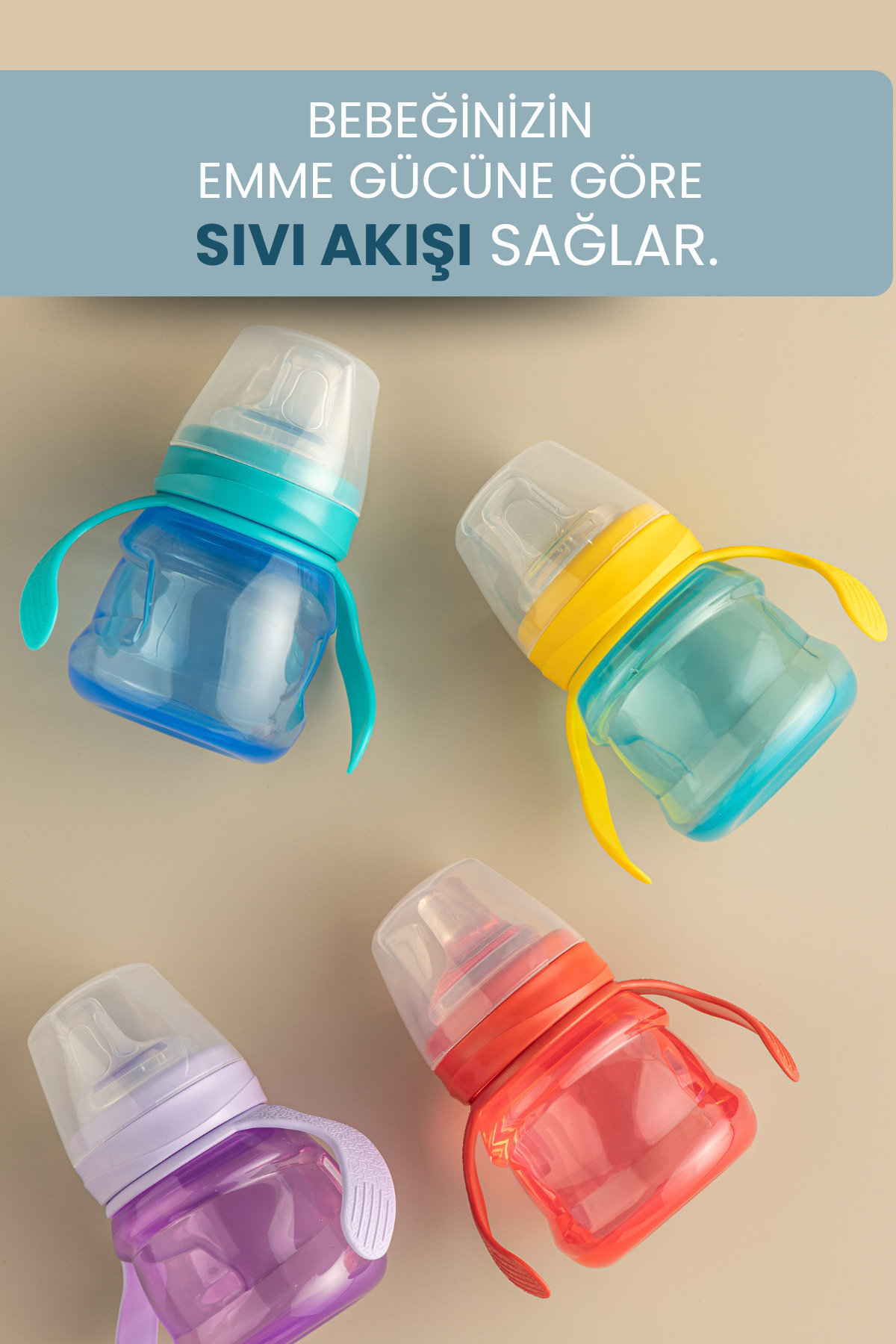 MOOMA Kindy Damlatmaz Eğitici Su Alıştırma Bardağı 200 ml 6 Ay+ Aqua Blue | BPA & BPS İçermez fotoğrafı 4 (önizleme)