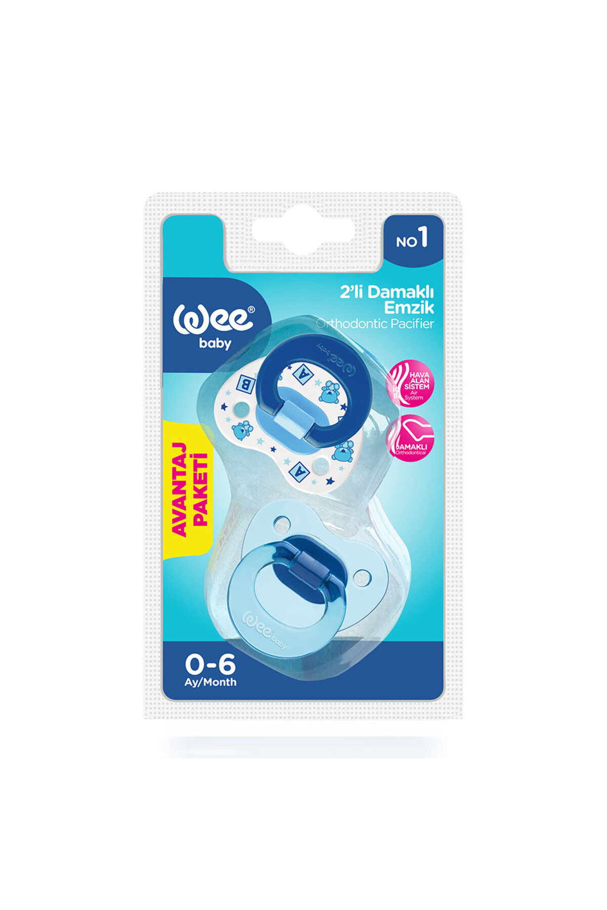 Wee Baby 2’li Damaklı Emzik No:1 - ERKEK fotoğrafı 5 (önizleme)