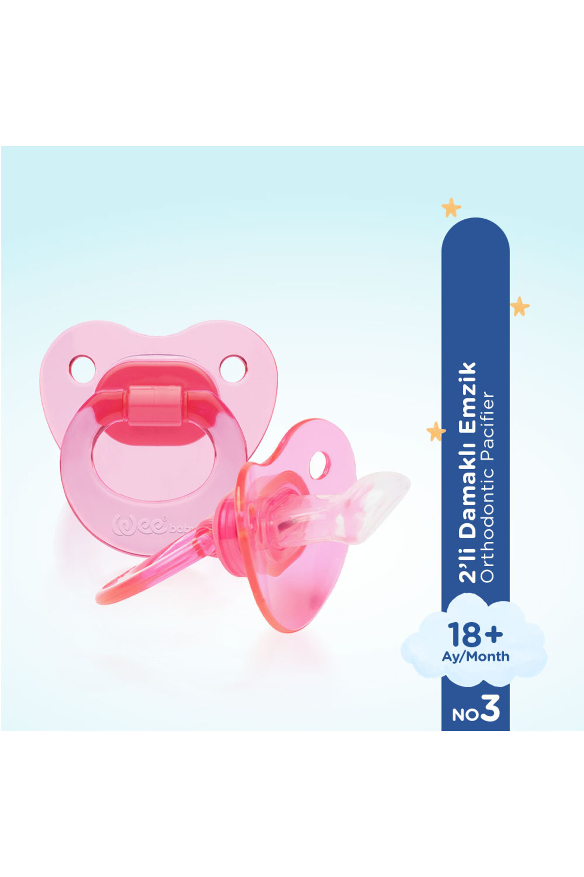 Wee Baby 2’li Damaklı Emzik No:3 - KIZ fotoğrafı 2 (önizleme)