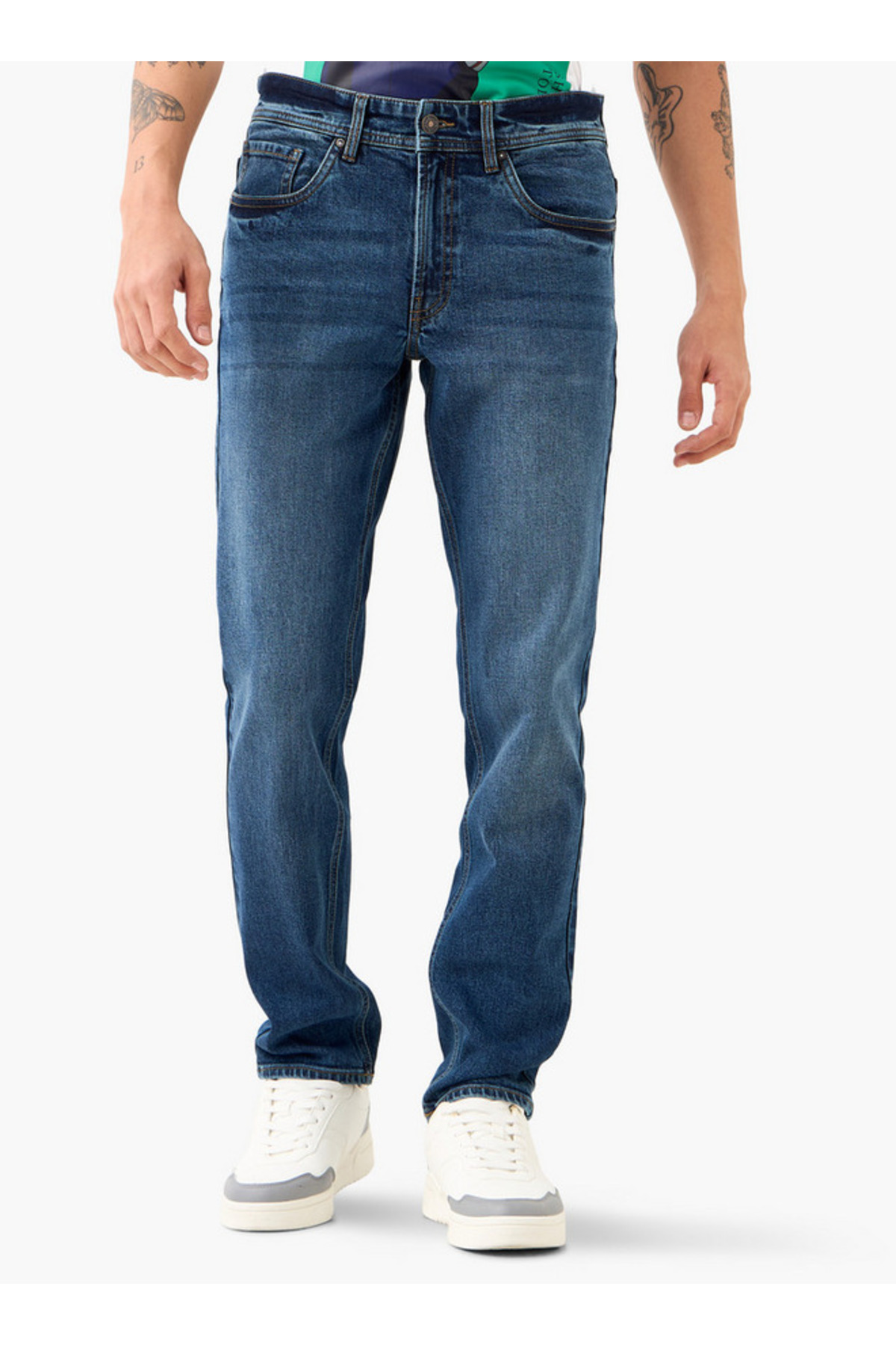 Lee Cooper Slim Fit Jeans with Button Closure and Pockets