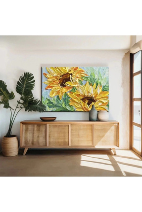 VOGLOO Ay Çiçeği Kanvas Tablo