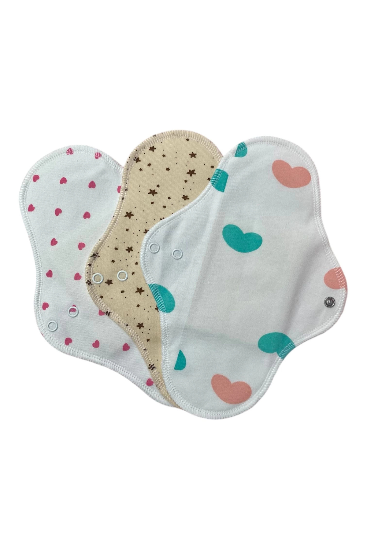 Ponped Bambu Yıkanabilir Organik Kadın Pedi Normal 3'lü Set