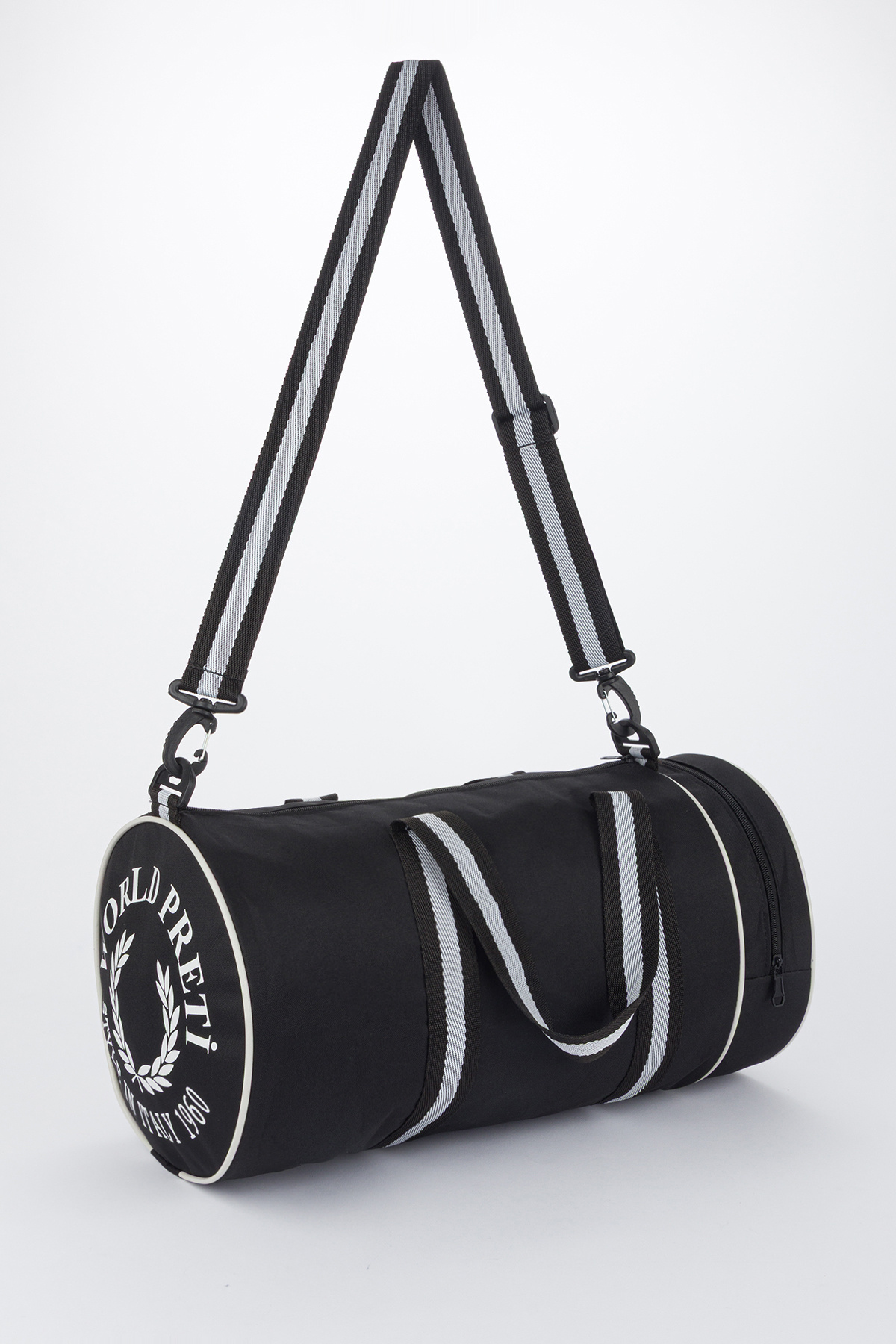 Butik  Silindir Sporcu Çantası Siyah Omuz Askılı Fitness Sp - Görsel 7