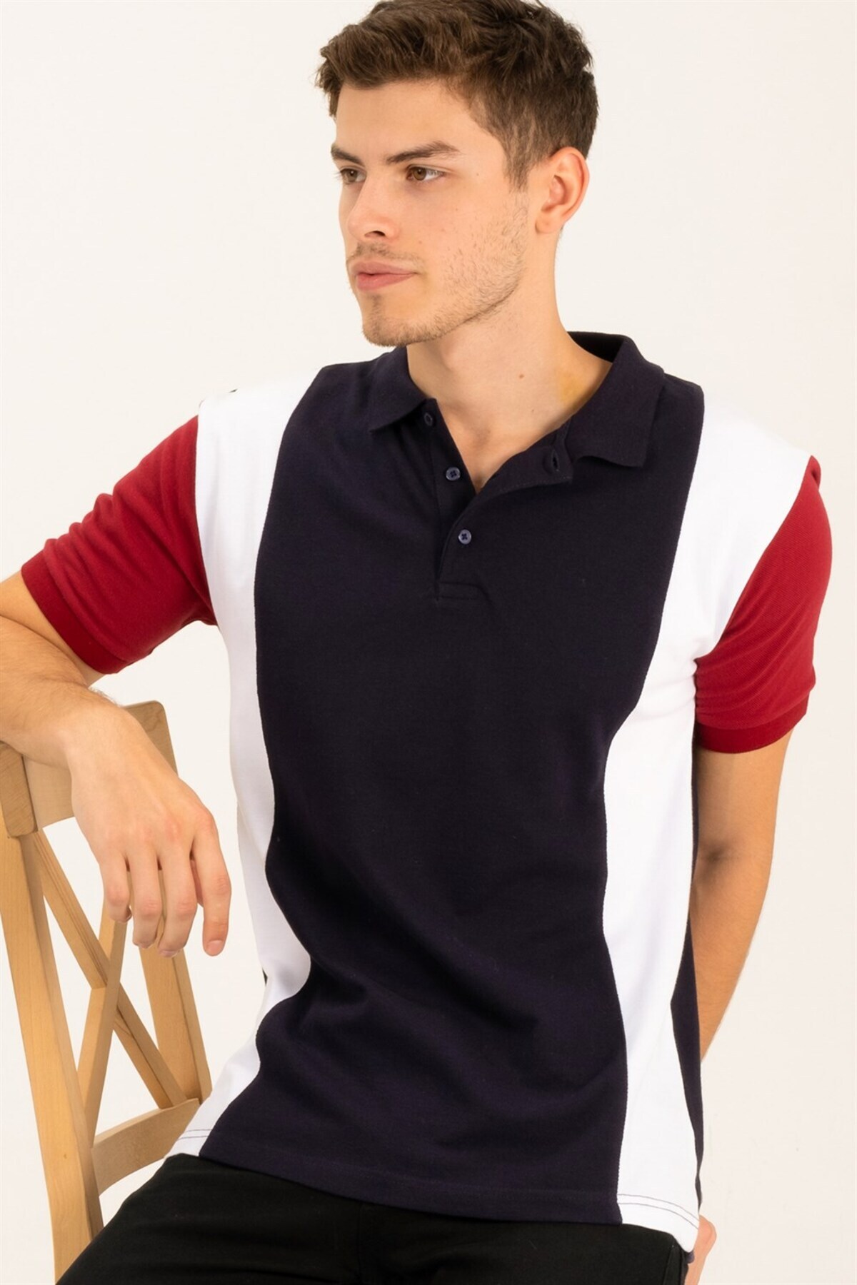 دوبری تی‌شرت مردانه T8596 - سرمه‌ای