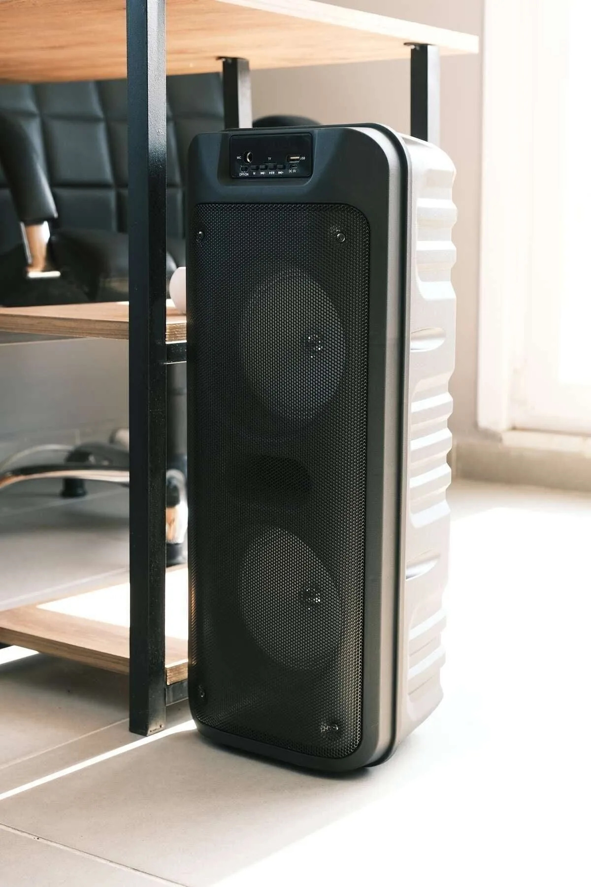 Genel Markalar Ultra Büyük Çift Hoparlör Işıklı Mikrofonlu Fantastik Wireless Bluetooth Spaker Ses Topu