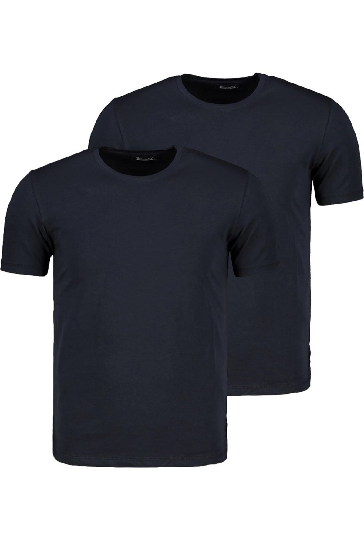 دوبری تی شرت مردانه یقه دوچرخه T8569 - سرمه ای تیره - سرمه ای تیره