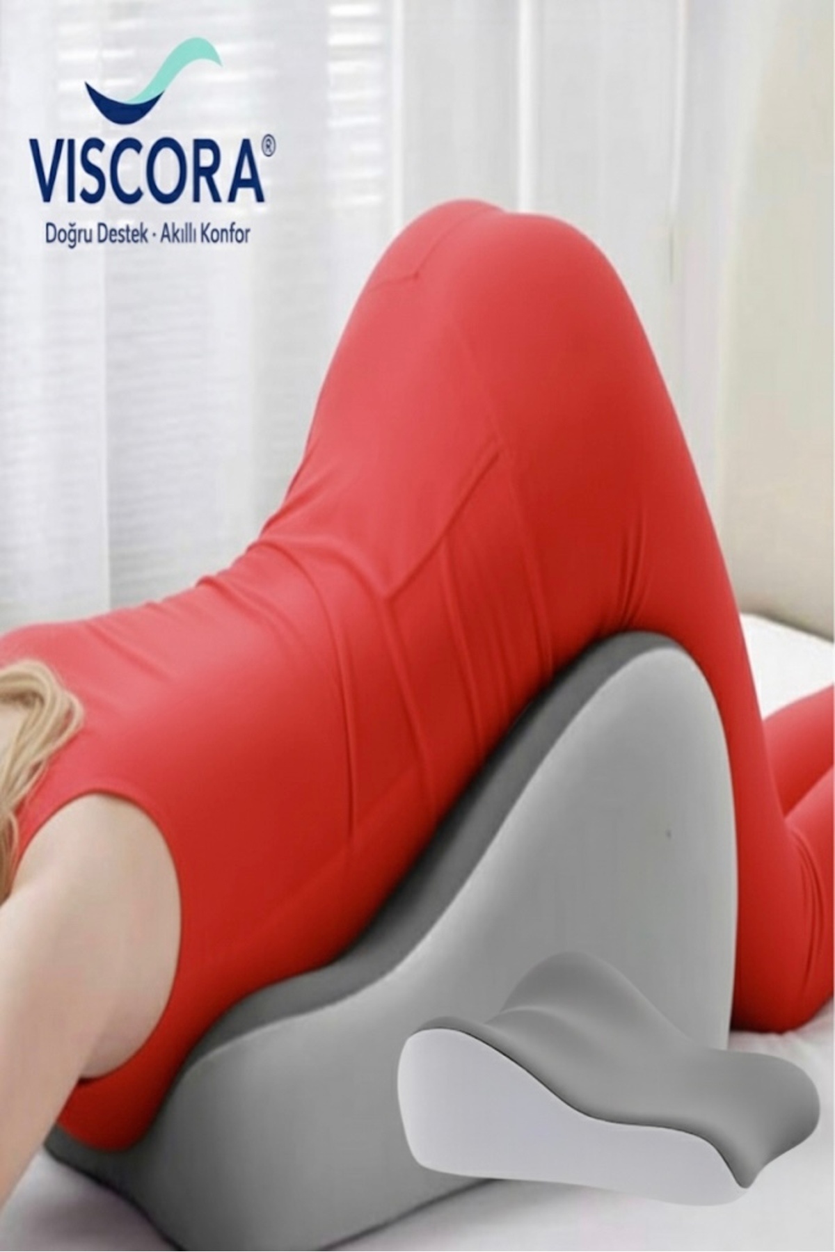 NO BRAND VISCORA® Omuz ve Sırt Destekli Minder – Visco,-Yıkanabilir Kılıf – Ofis/Ev