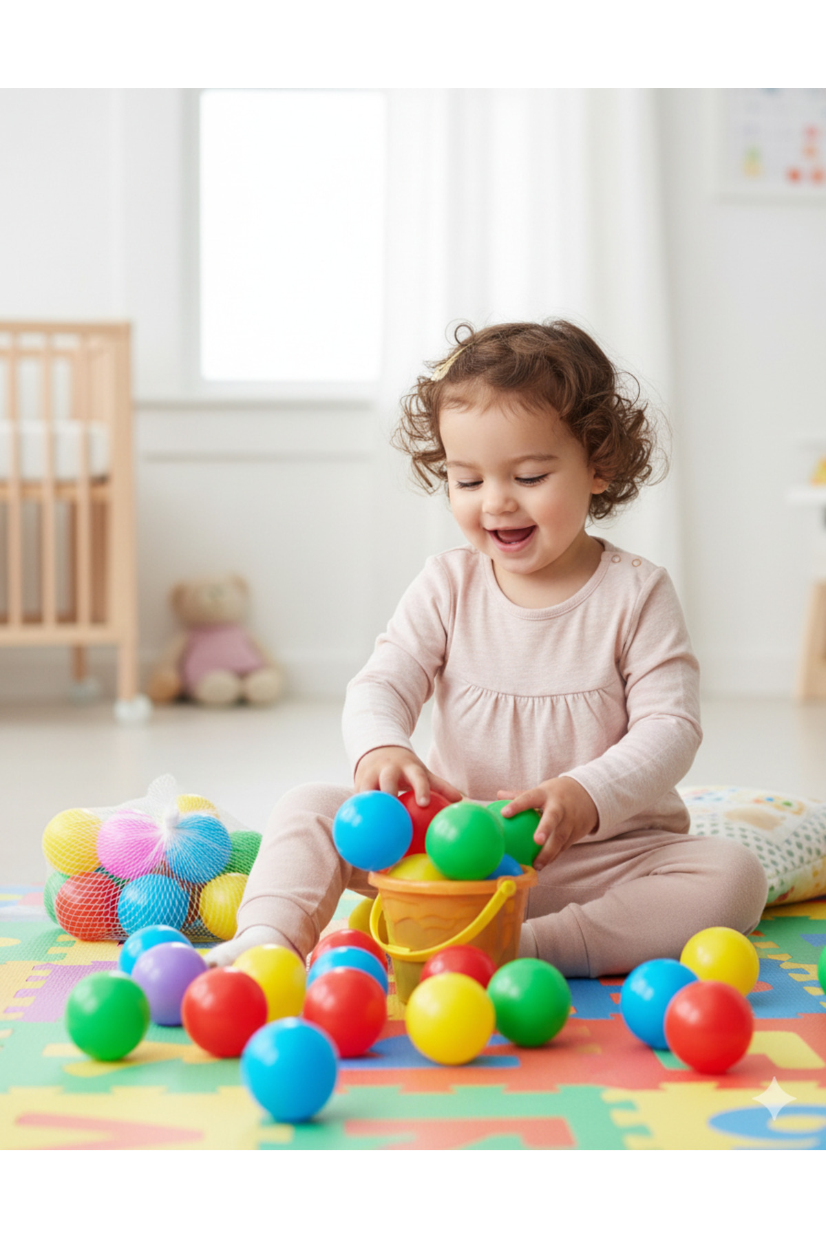 Ocean Pit Soft Play Ball Set, 50 Pieces, Multi-Colored, Suitable for Children DS30000, one size