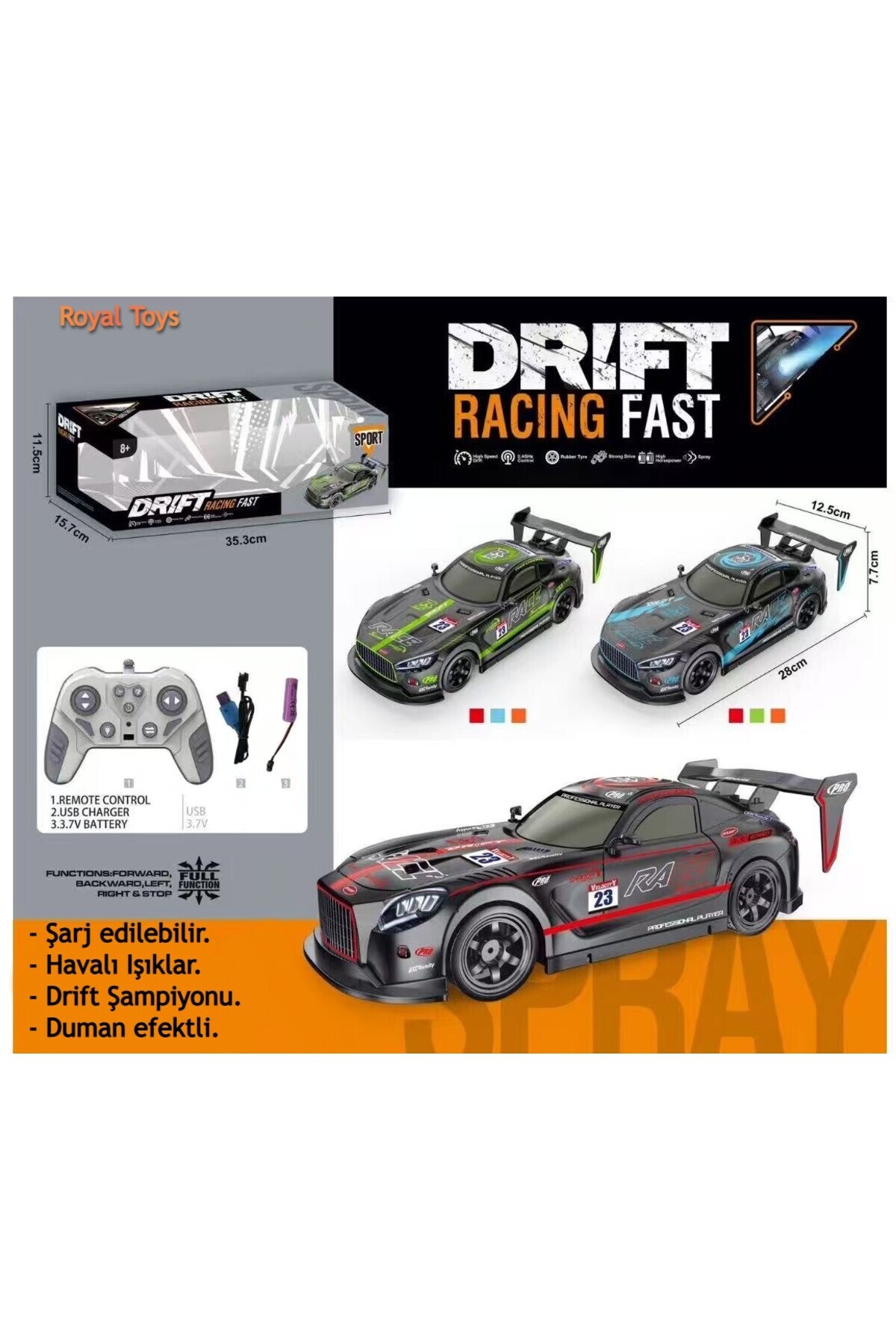 Royal Toys Fast Drift Racing Uzaktan Kumandalı Şarj Edilebilir