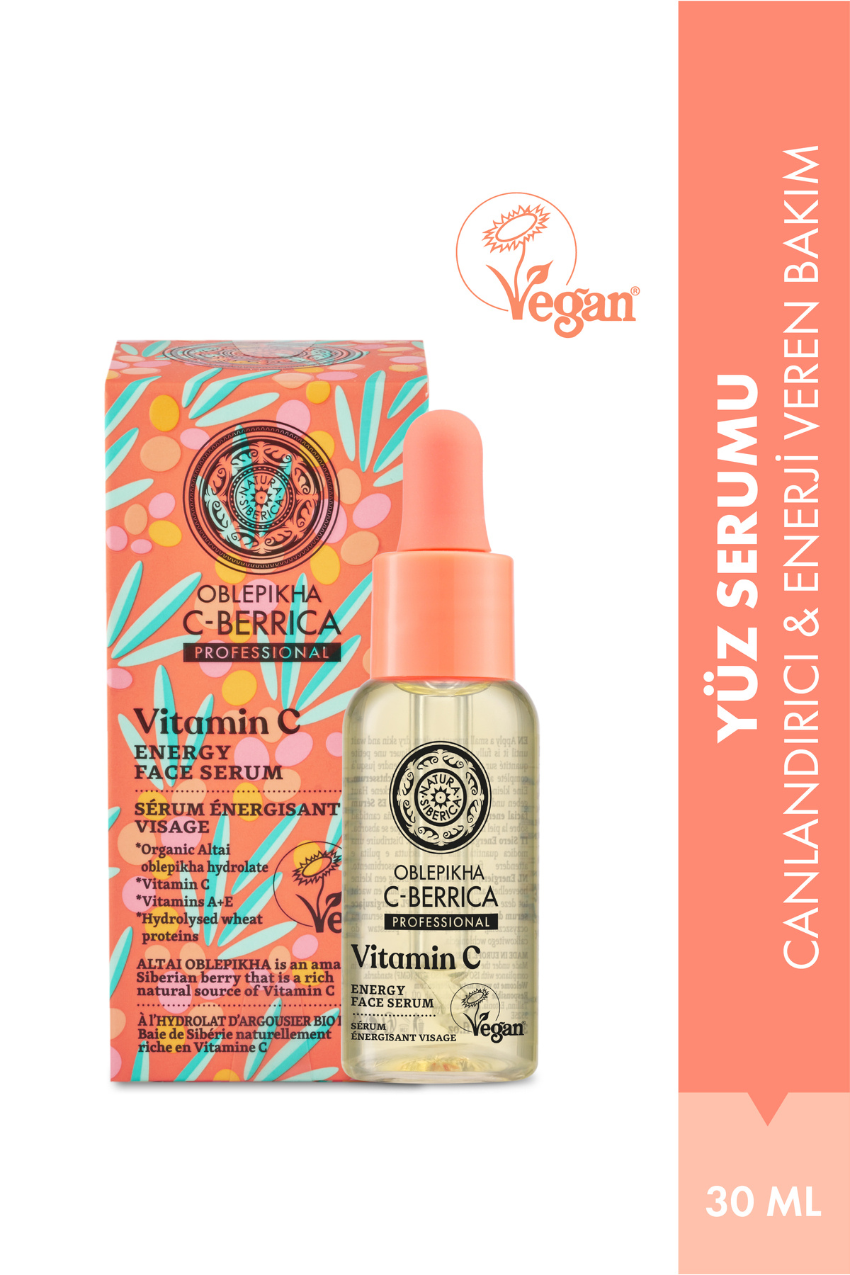 Natura Siberica Enerji Veren Yüz Bakım Serumu 30 ml - OBLEPIKHA C