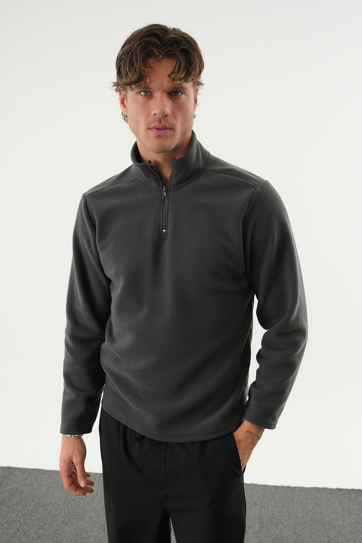 TUNDRA Regular Fit Kışlık Polar Füme — 2