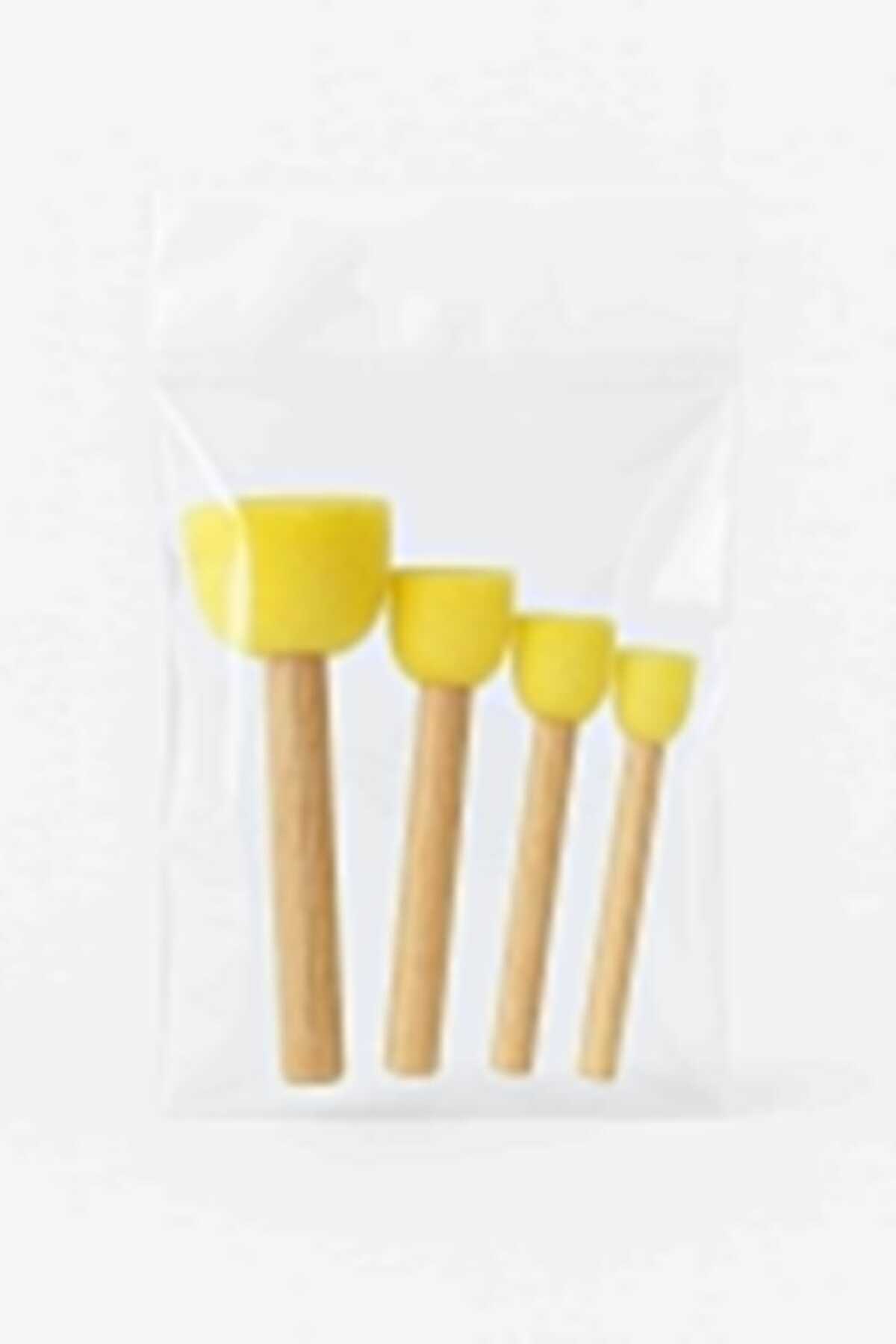 YAHO OYUNCAĞIN DOĞAL HALİ Pon Pon Fırça Seti 4 Lü