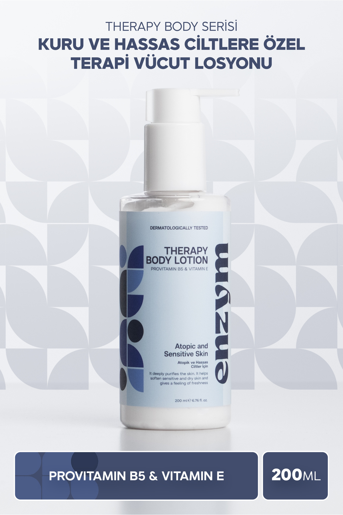 ENZYM COSMETICS Kuru ve Hassas Ciltlere Özel Terapi Vücut Losyonu 200 ml — 50005