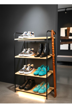 Genel Markalar Kısrak Model Ceviz Ahşap El Oyması Ayakkabı Çekeceği 75 Cm