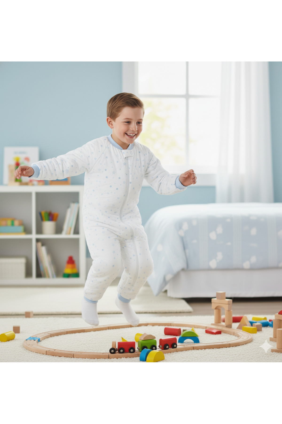 ÖZLEM BEBE 1-12 Yaş Arası Yıldız Desenli Ara Dolgu Uyku Tulumu fotoğrafı 4 (önizleme)