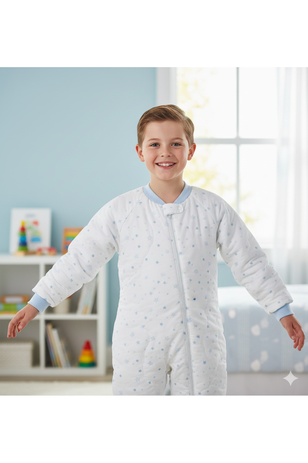 ÖZLEM BEBE 1-12 Yaş Arası Yıldız Desenli Ara Dolgu Uyku Tulumu fotoğrafı 3 (önizleme)