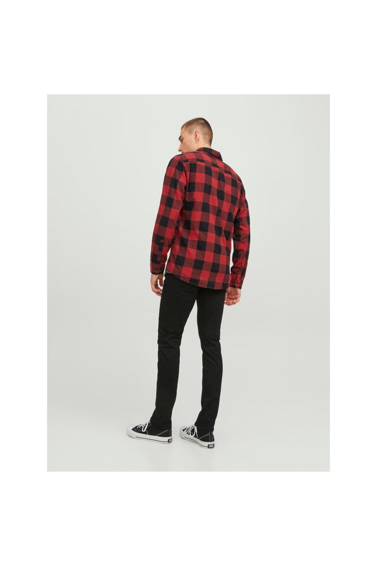 پیراهن مردانه شطرنجی آستین بلند | جک اند جونز Jack & Jones 12181602 - تصویر 3