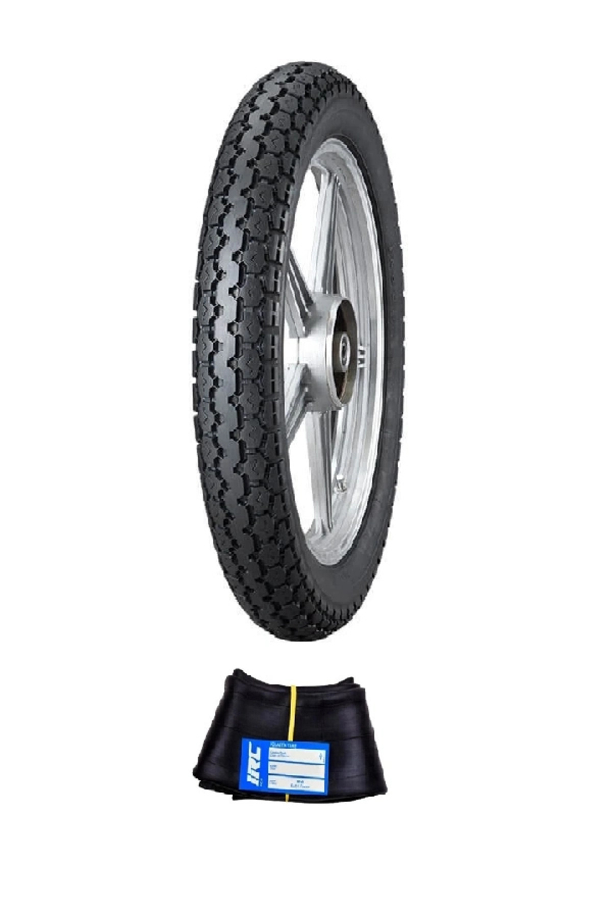 IRC 18 Jant 3.25-18 Tube Type NR-2 Motosiklet Dış Lastiği + 3.25/3.50-18 İç Lastik Seti