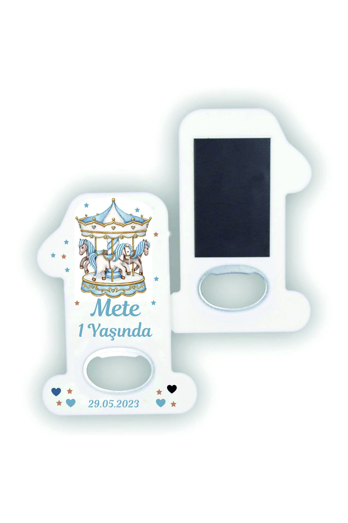 doğrukan 10 adet atlı karınca konsept 1 rakam açacak yenidoğan doğum günü mevlüt magnet hediyelik fotoğrafı 2 (önizleme)