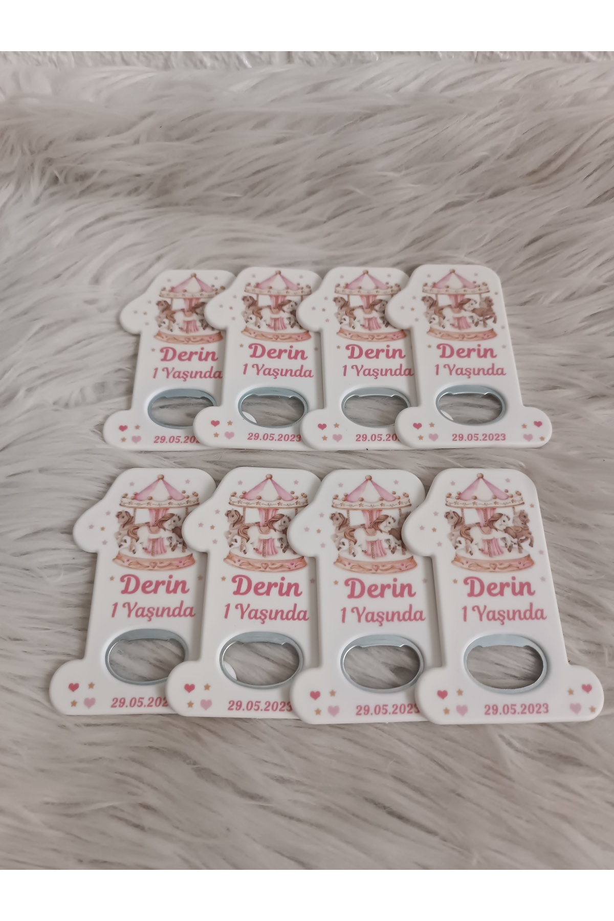 doğrukan 10 adet atlı karınca konsept 1 rakam açacak yenidoğan doğum günü mevlüt magnet hediyelik fotoğrafı 4 (önizleme)