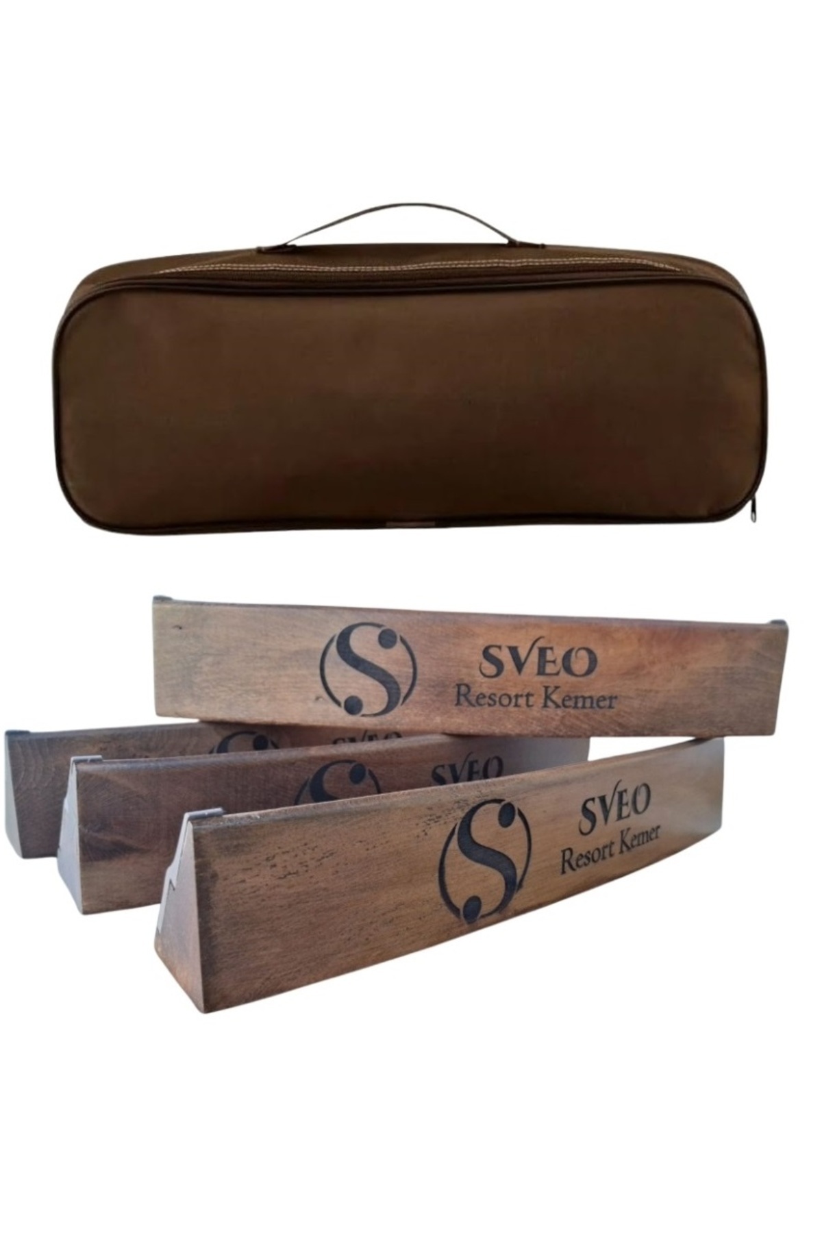 MSMETICARET Ahşap Oval Okey Seti Kişiye Özel | Koyu Renk | Kişiye Özel Çantalı | Melamin Taşlı | VIP |