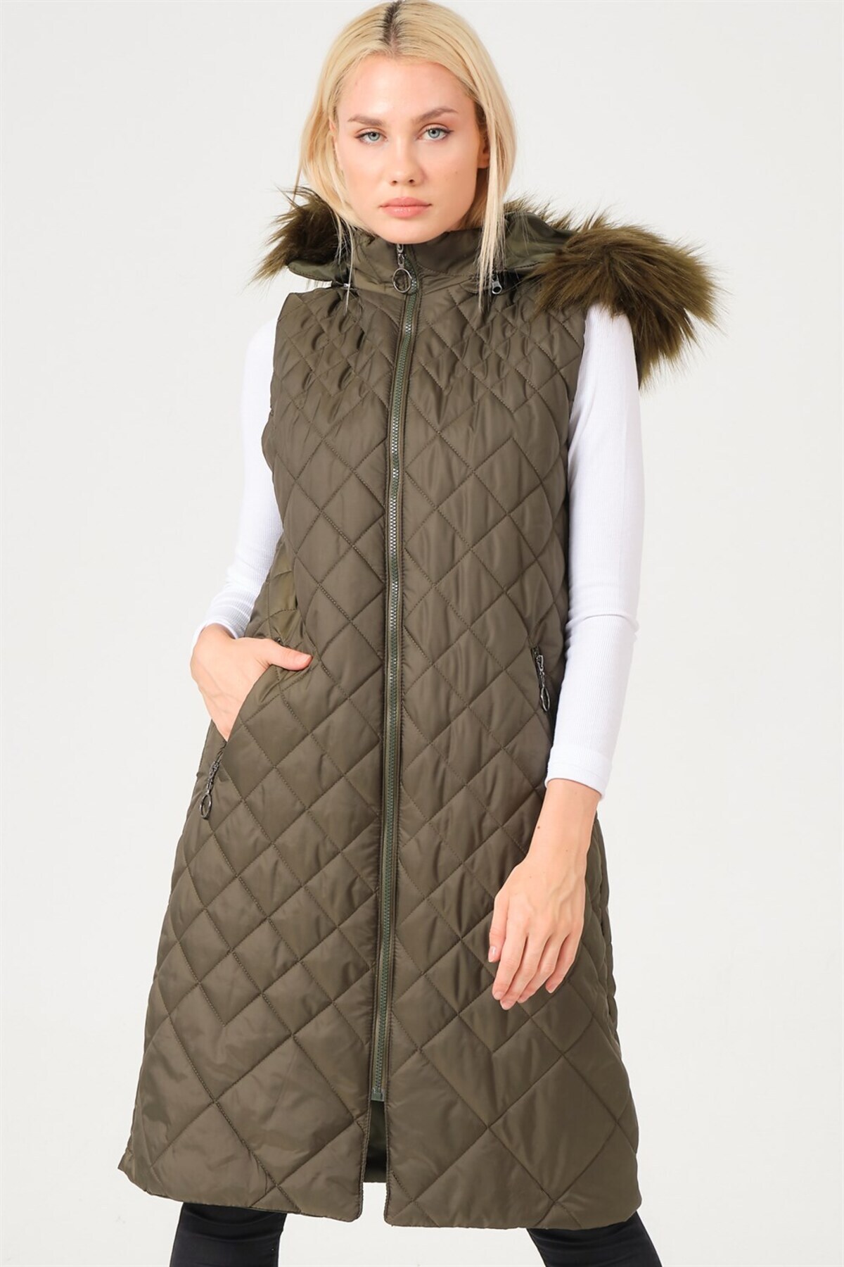 دوبری جلیقه Z6718 - خاکی روشن