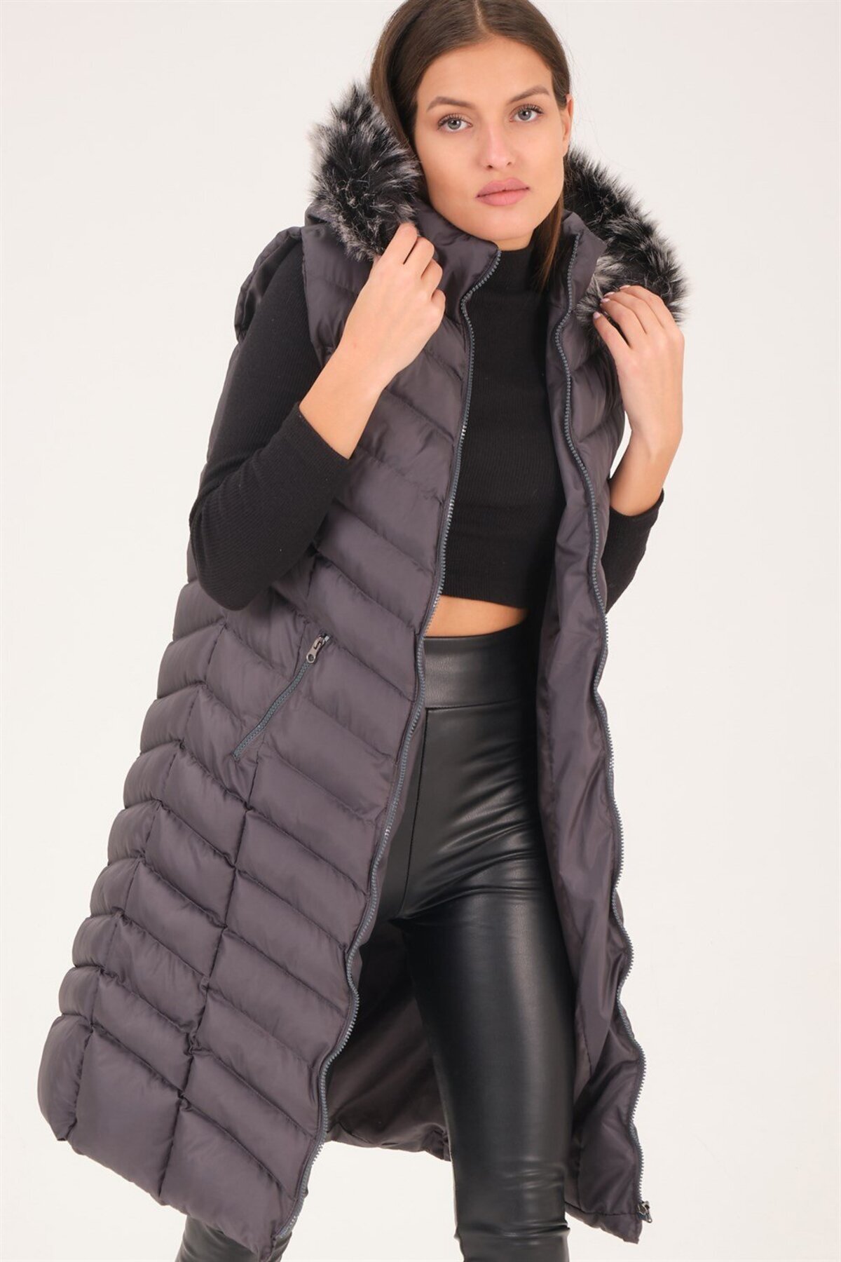 دوبری جلیقه Z6684 - آنتراسیت روشن