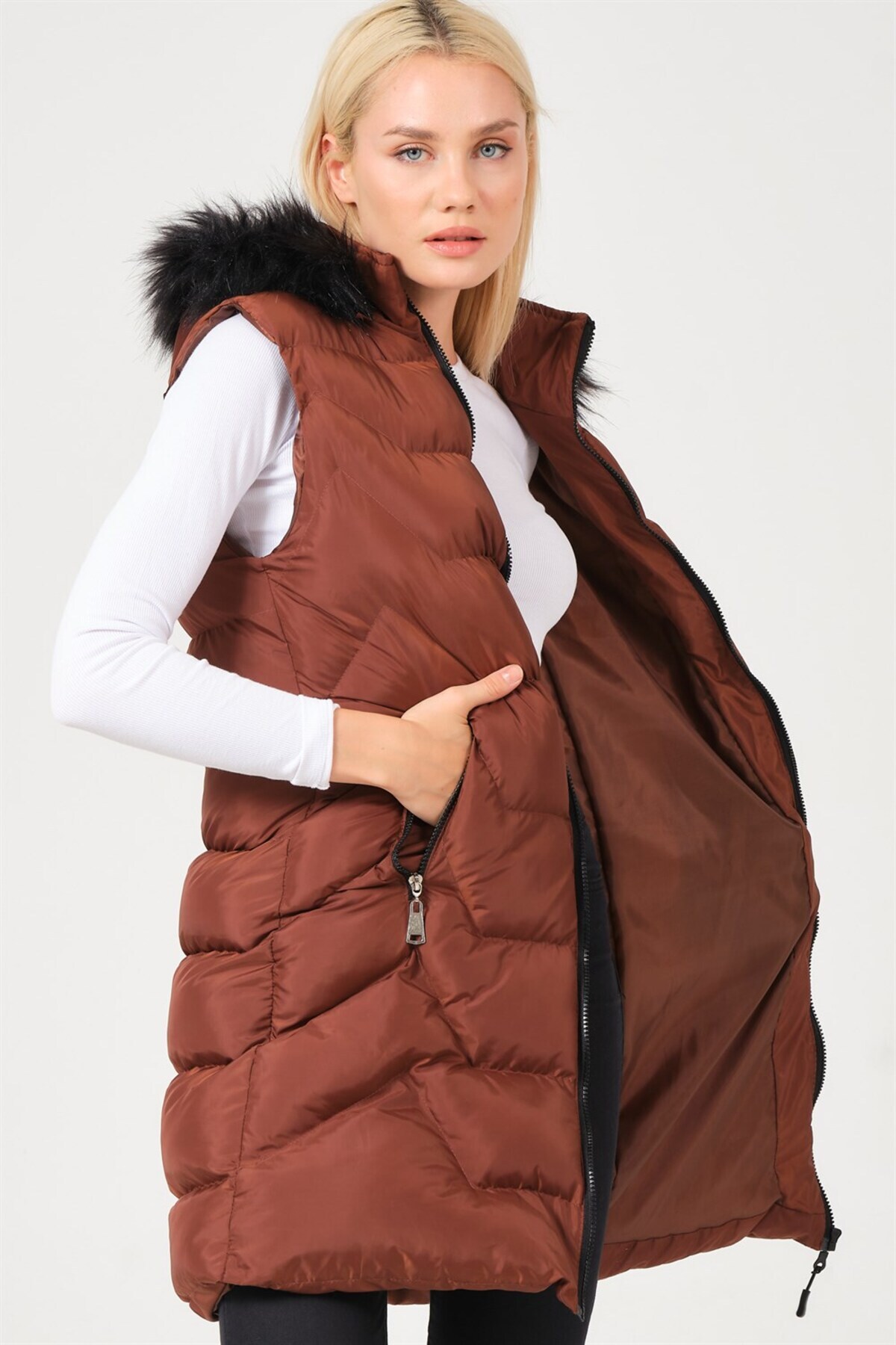 دوبری Z6761 جلیقه-قهوه‌ای