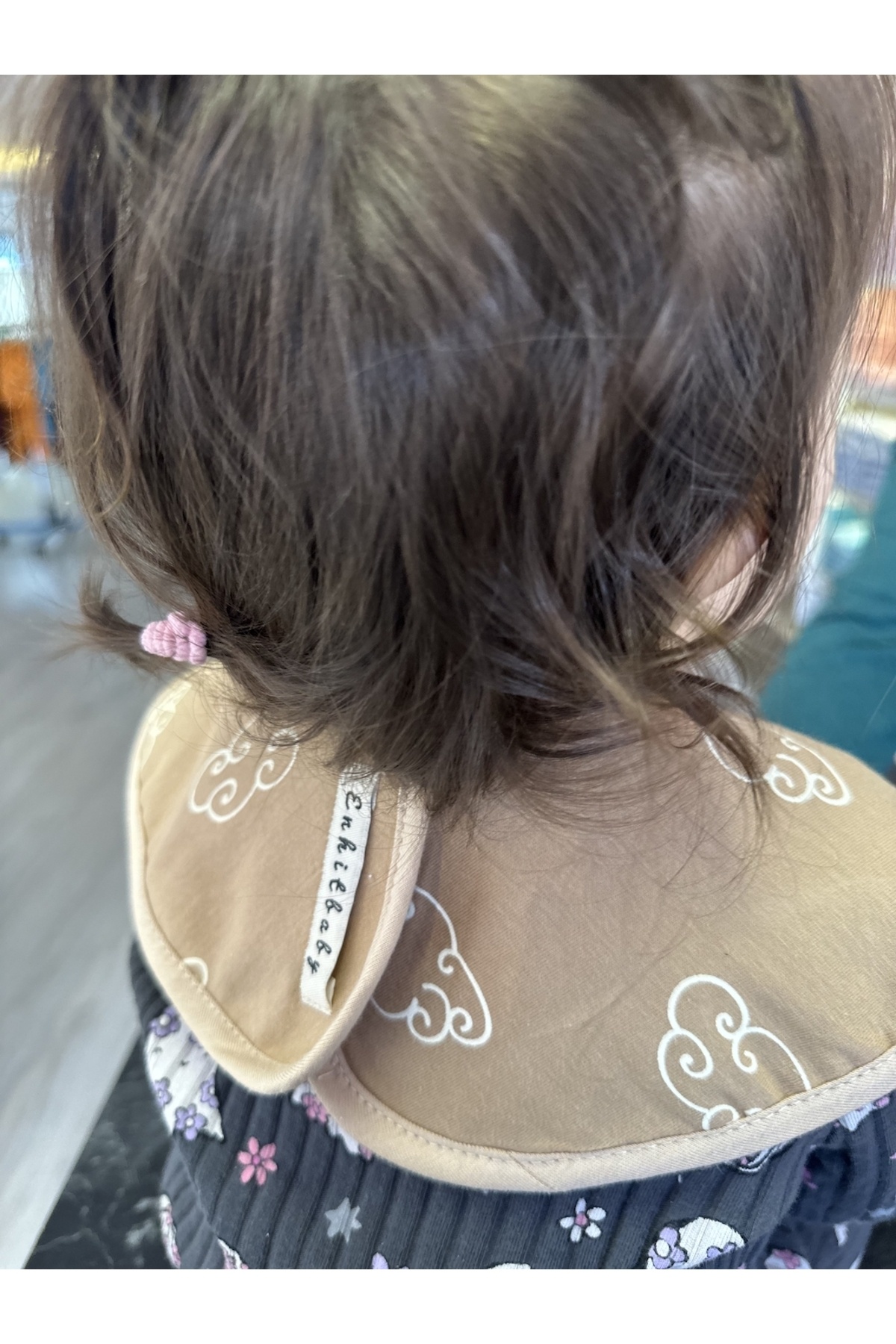 Enhitbaby Sıvı Geçirmez Yuvarlak Yaka Bebek Önlük, %100 pamuk, 0-2 Yaş fotoğrafı 4 (önizleme)