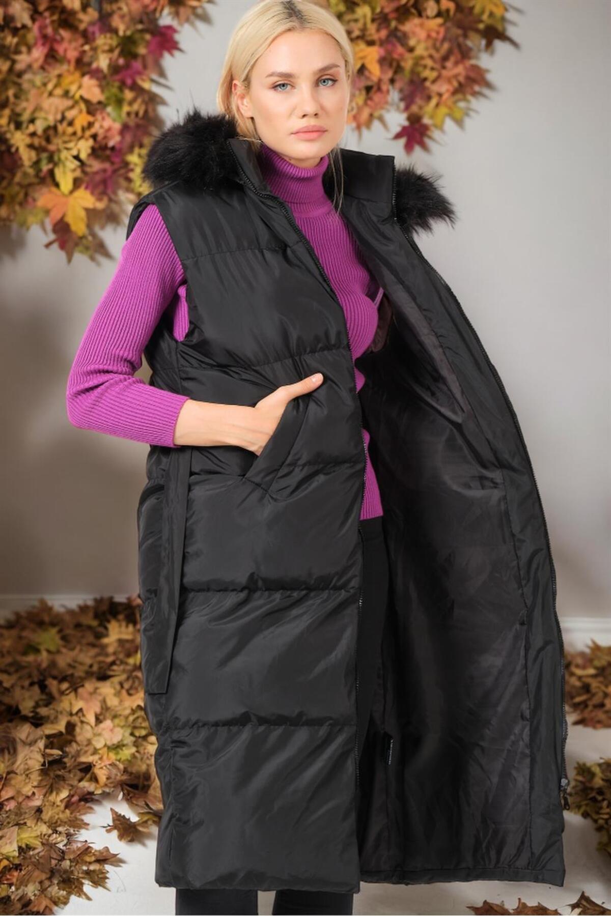 دوبری جلیقه Z6744 - مشکی تیره