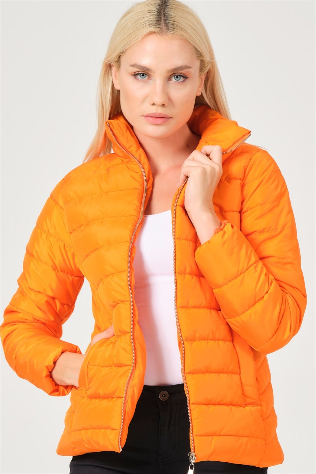 دوبری ژاکت Z6746 - نارنجی