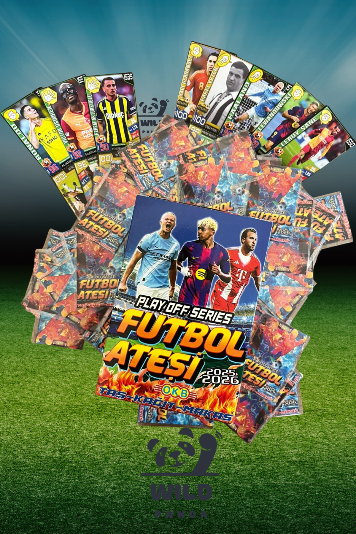 wildpanda Futbol Ateşi Taş Kağıt Makas (yeni Gll ) 100 Poşet Toplam 200 Adet Kutusuz Futbolcu Kartı