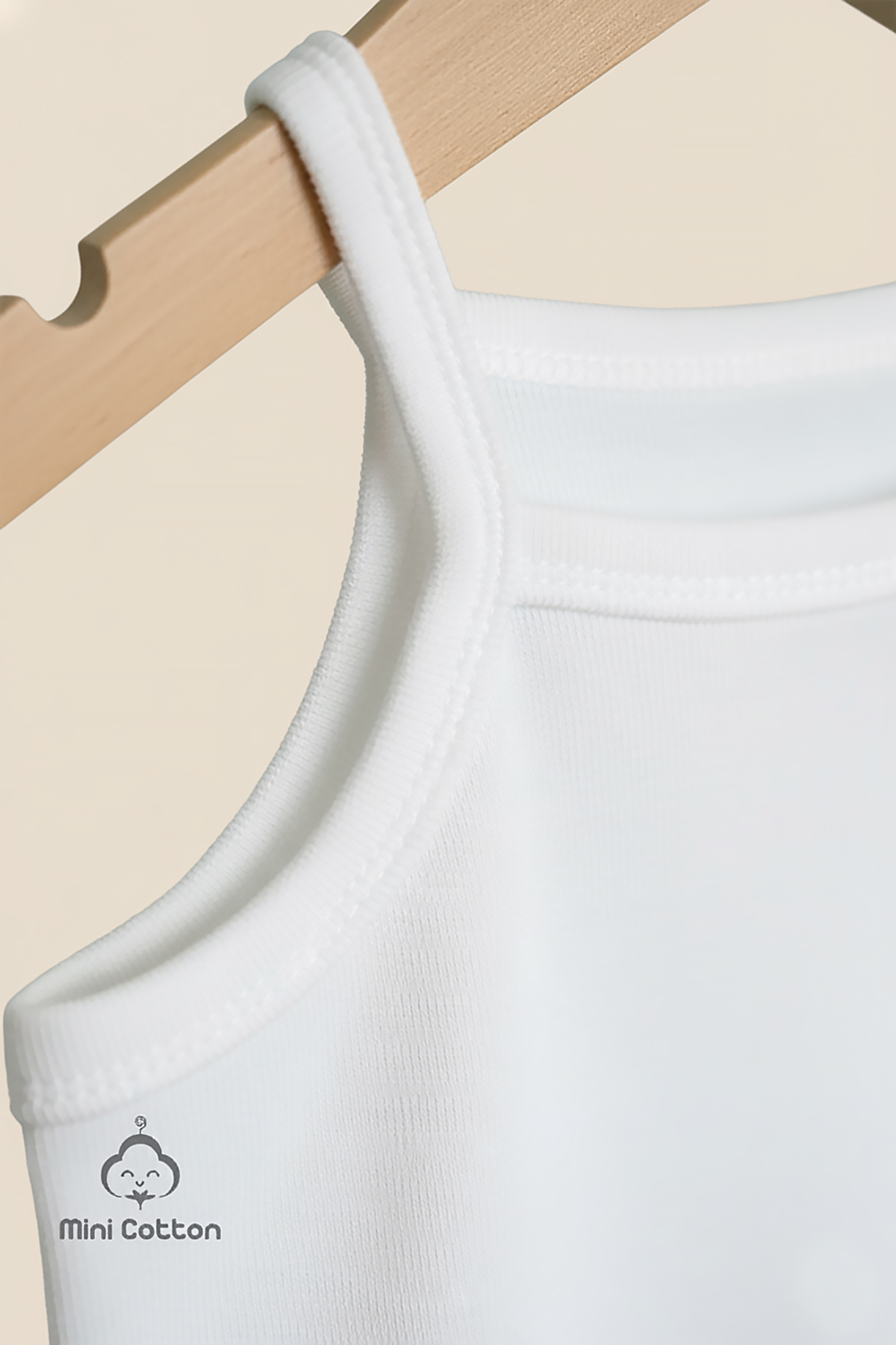 Mini Cotton Organik İp Askılı % 100 Pamuk Ribs Kumaş Basic Kız ve Erkek Bebek 3'lü Body Zıbın fotoğrafı 3 (önizleme)