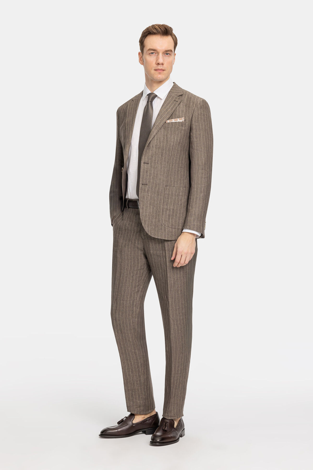 W Collection  KAHVE DÜĞMELİ TAKIM ELBİSE