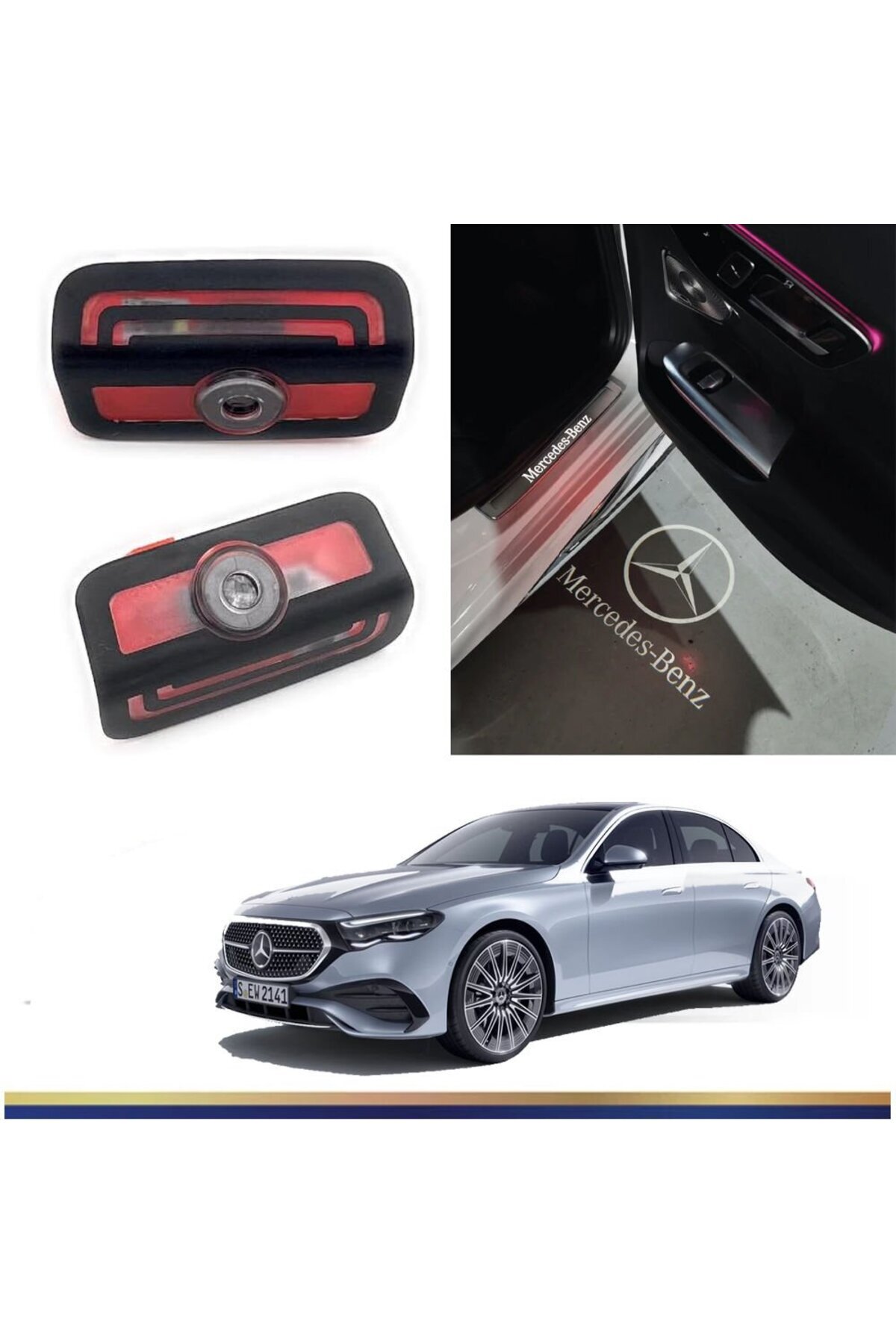 beyaztuning Mercedes E-Serisi W214 Kapı Altı Hayalet Logo Orjinal Lazer Led