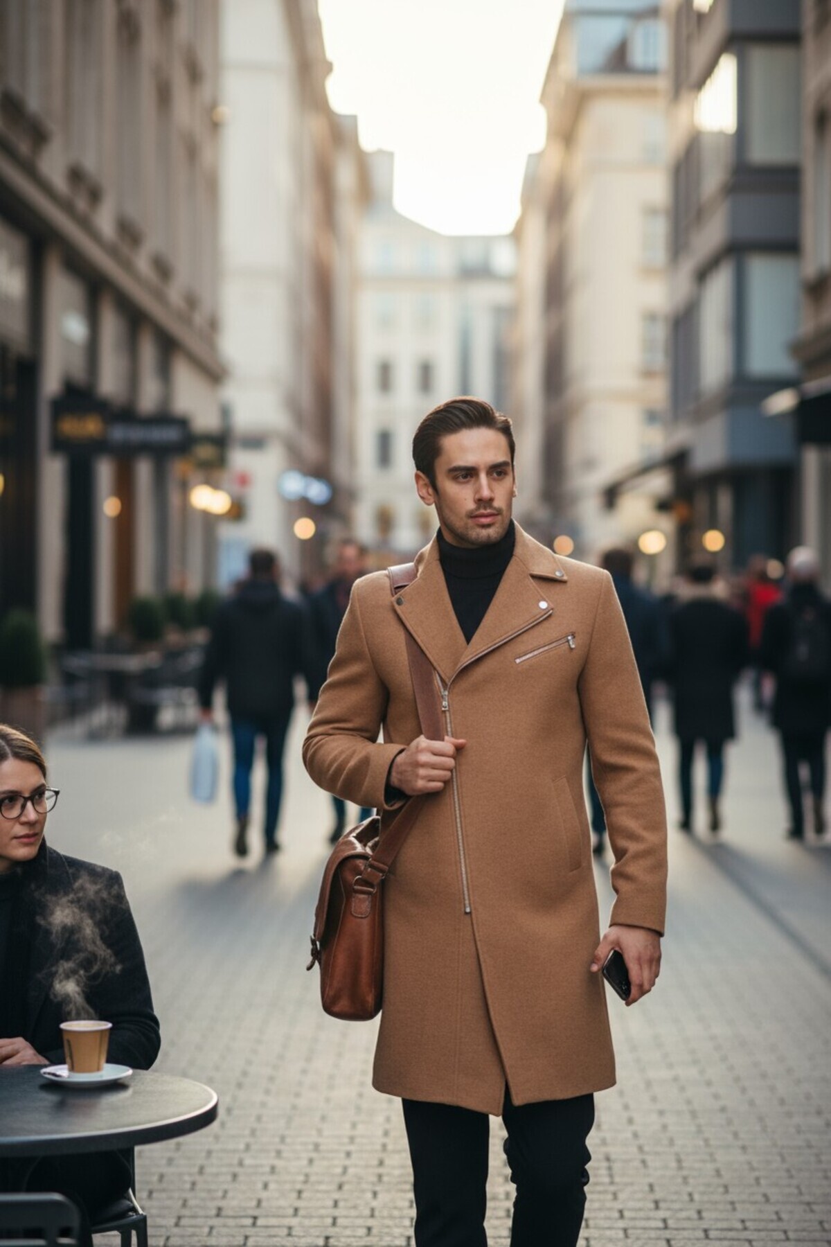 فراپلی کاپشن بلند مردانه زیپ‌دار