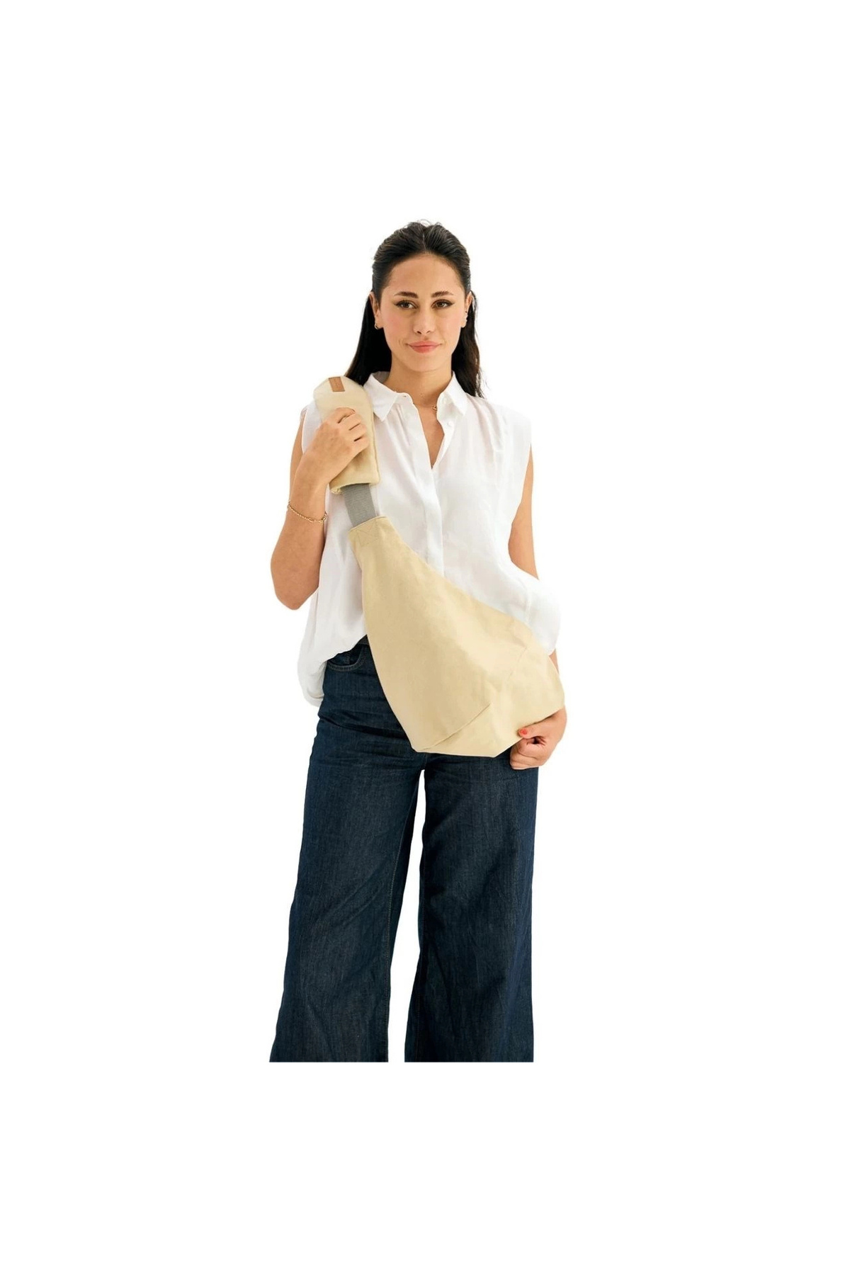 miniboni Yan Sling Bebek Taşıma Slingi – Ergonomik ve Rahat Kullanım fotoğrafı 3 (önizleme)